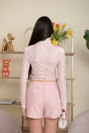 Maglia semitrasparente pois pink