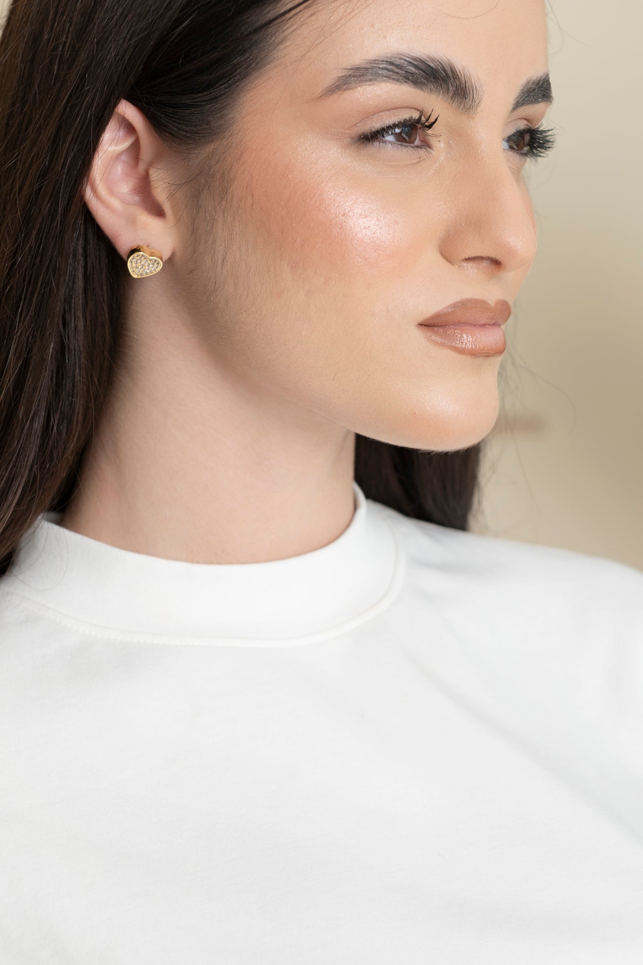 Orecchini strass cuore