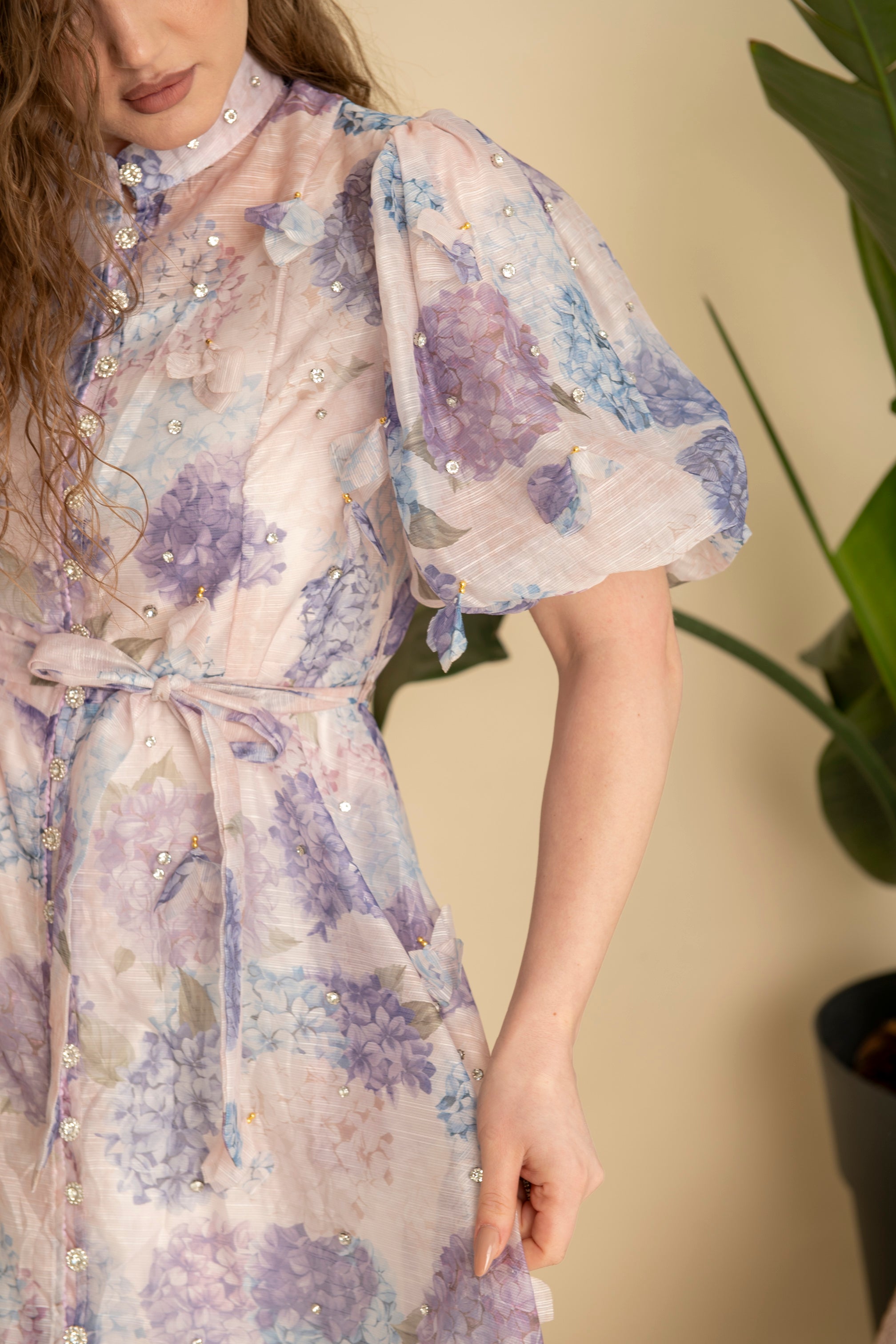 Abito zimmer con fiori 3D