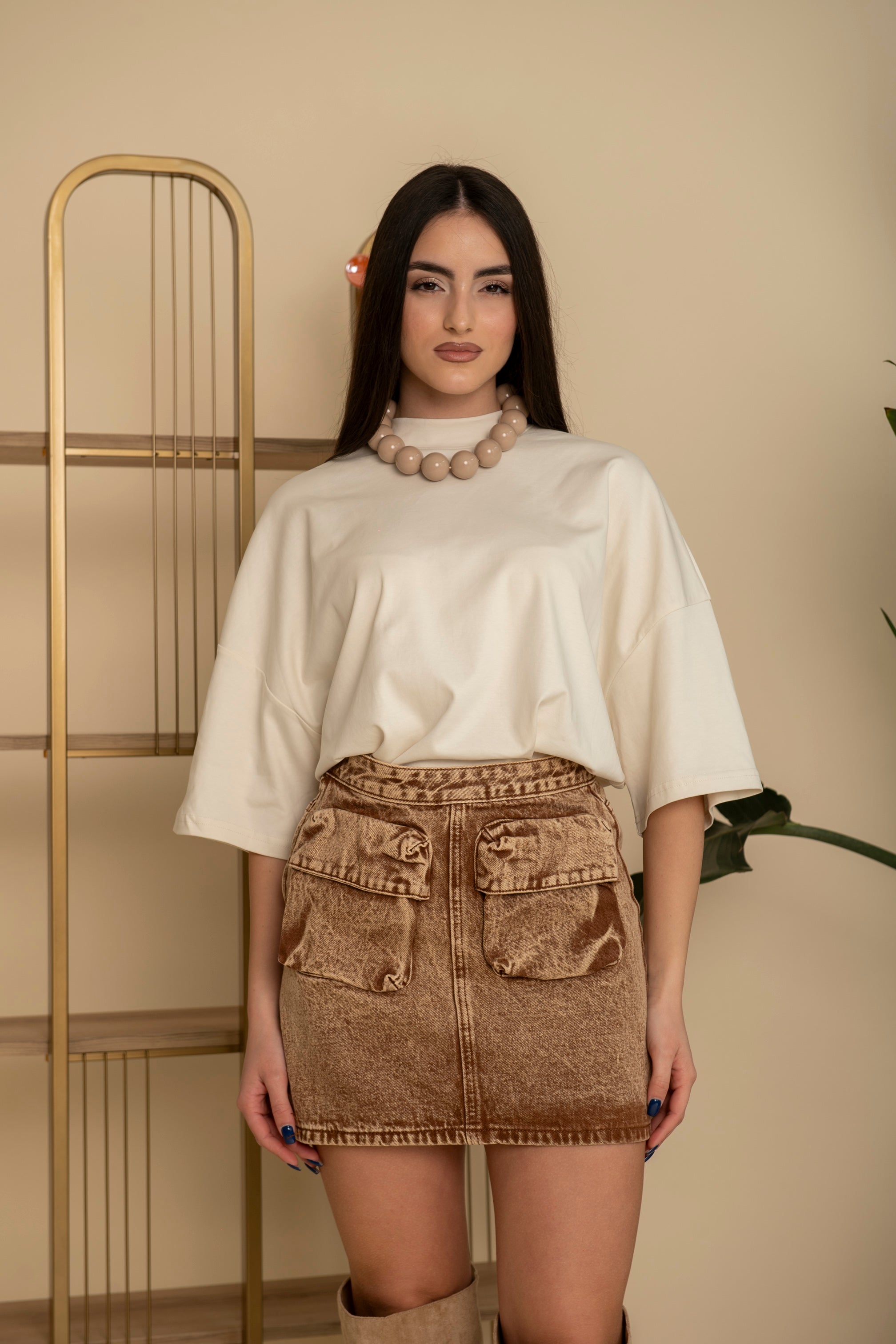 T-shirt basic mezzo collo