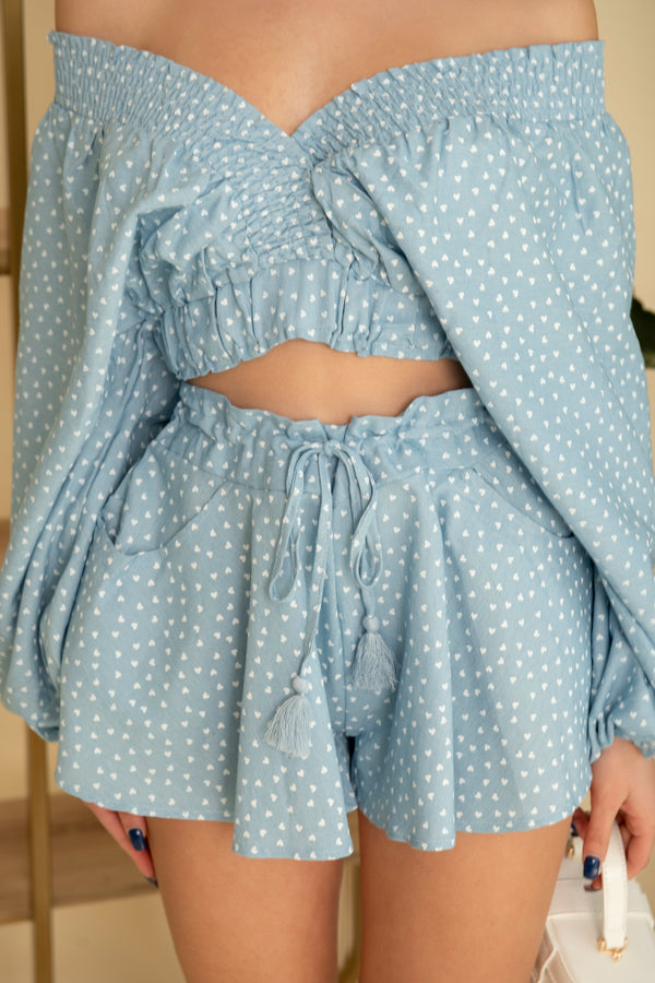Cordset cuori denim