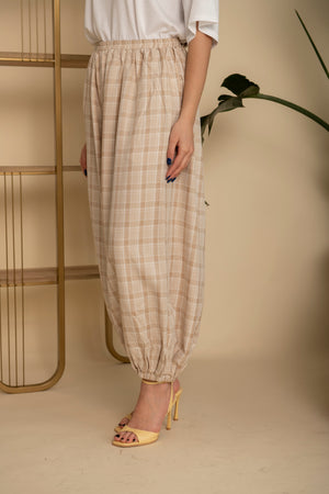 Pantalone morbido a quadri