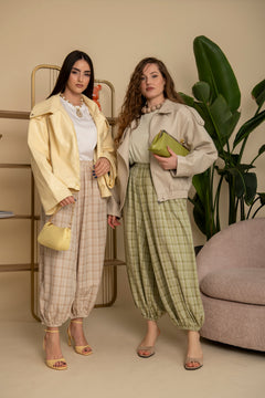 Pantalone morbido a quadri