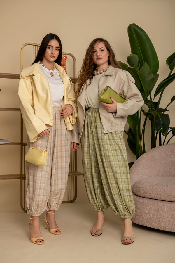 Pantalone morbido a quadri