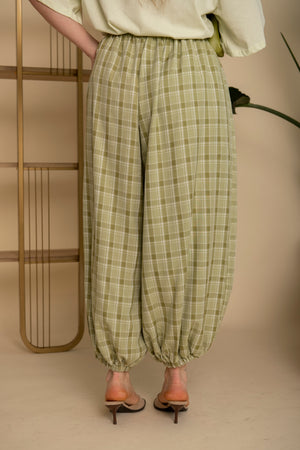 Pantalone morbido a quadri
