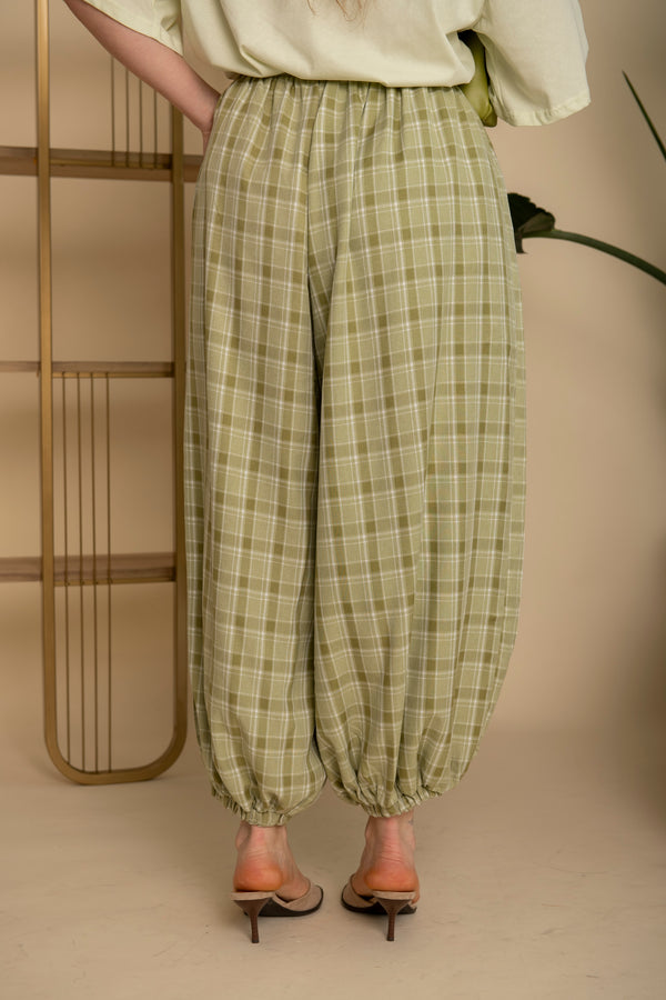Pantalone morbido a quadri