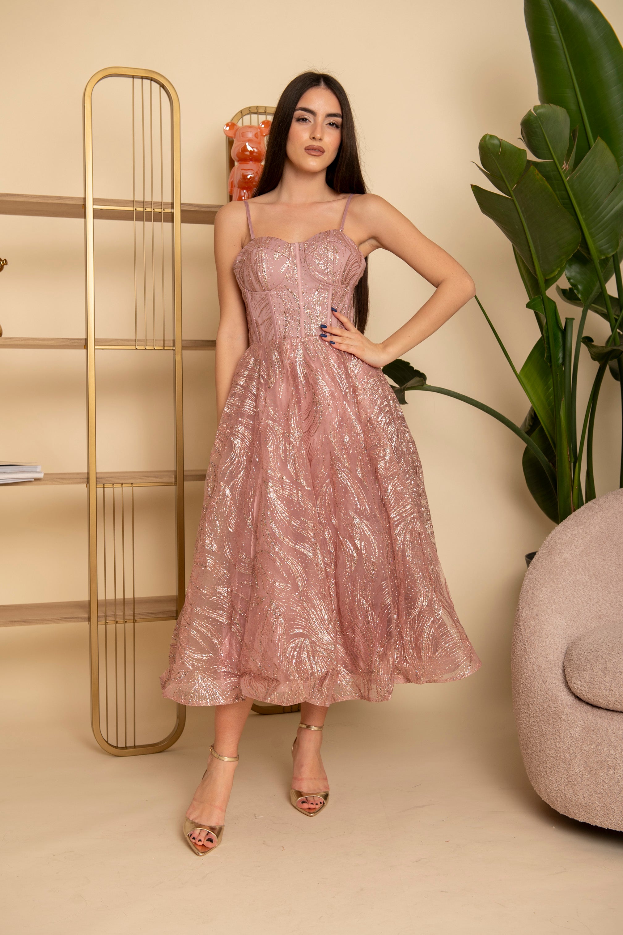 Abito cerimonia midi Cristel