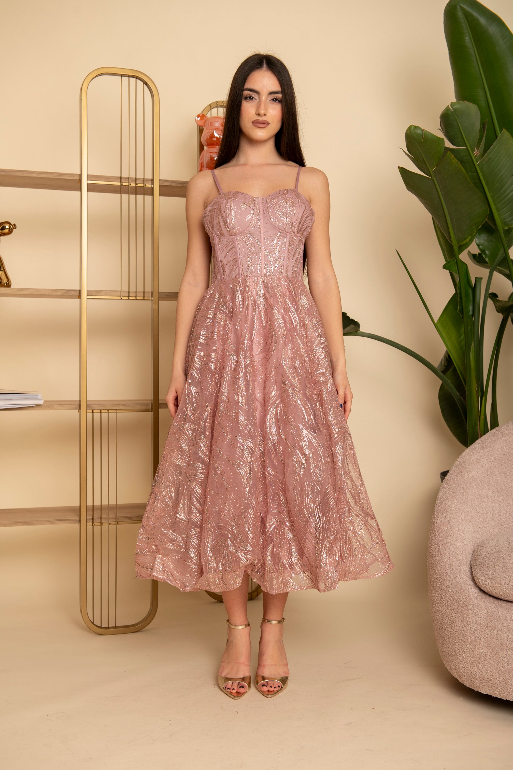 Abito cerimonia midi Cristel