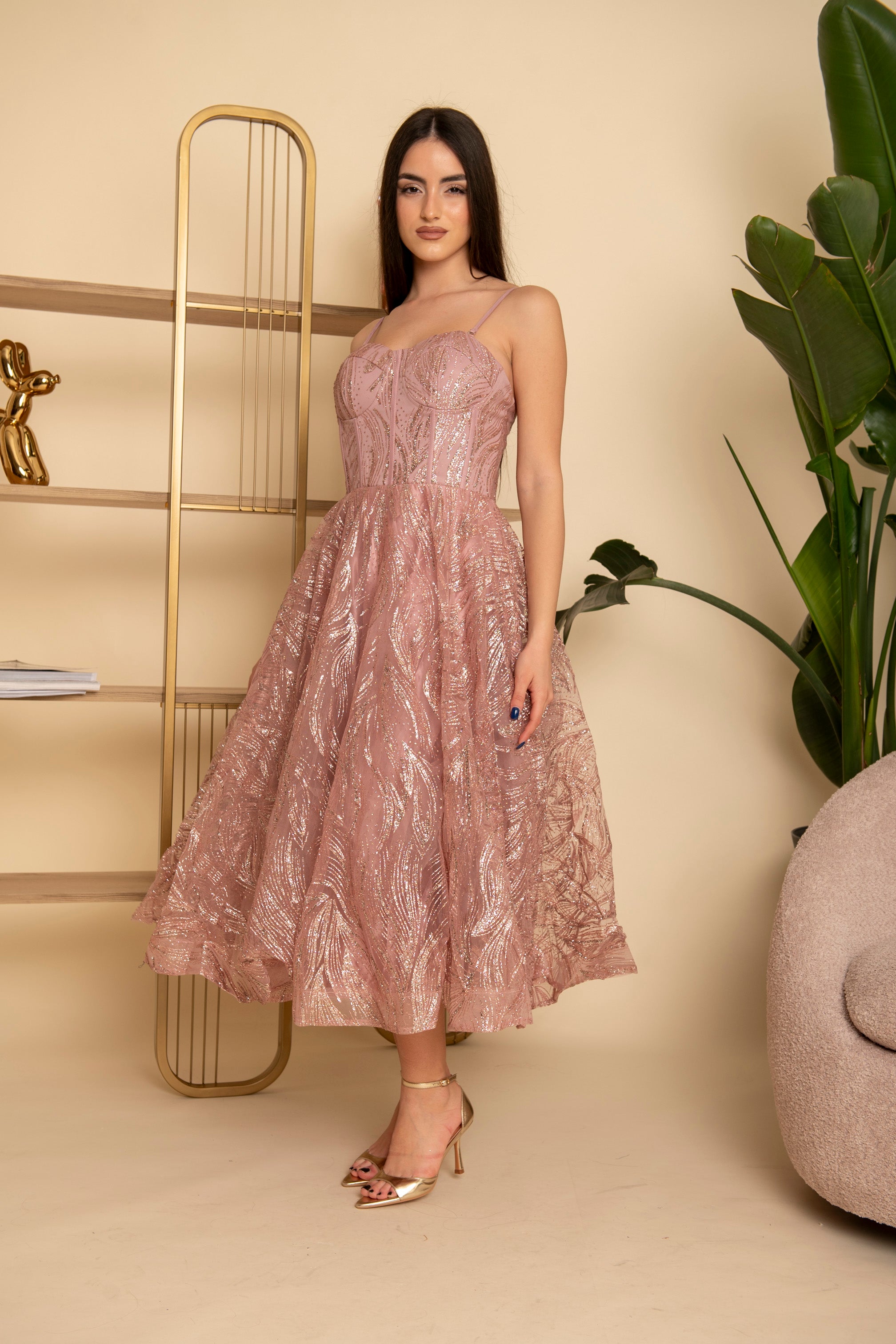 Abito cerimonia midi Cristel