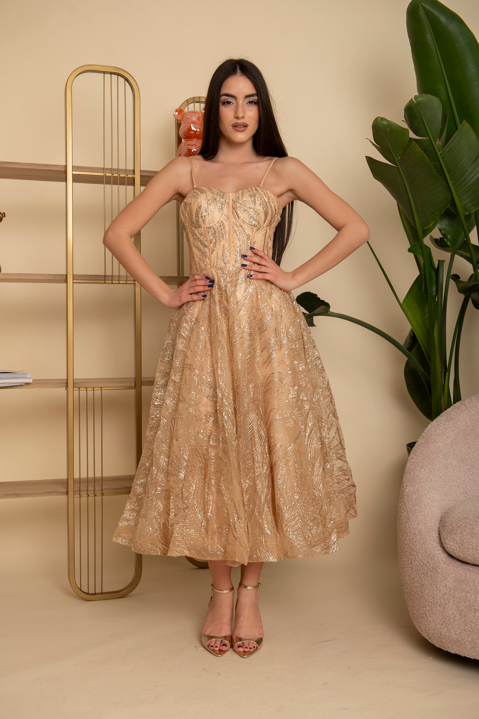 Abito cerimonia midi Cristel