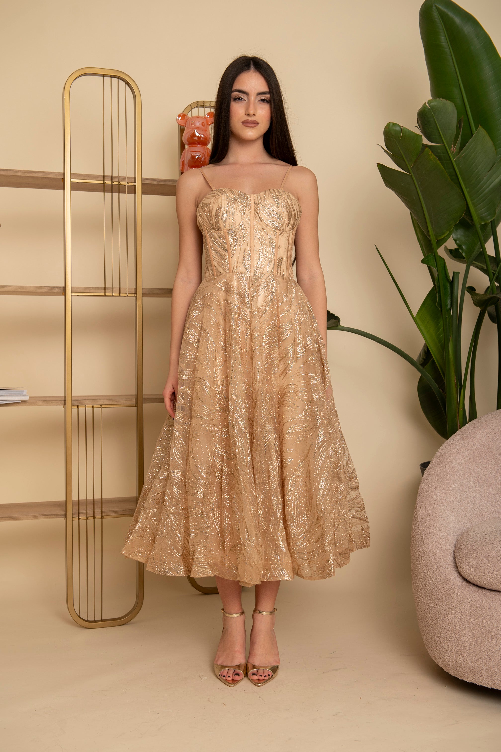 Abito cerimonia midi Cristel