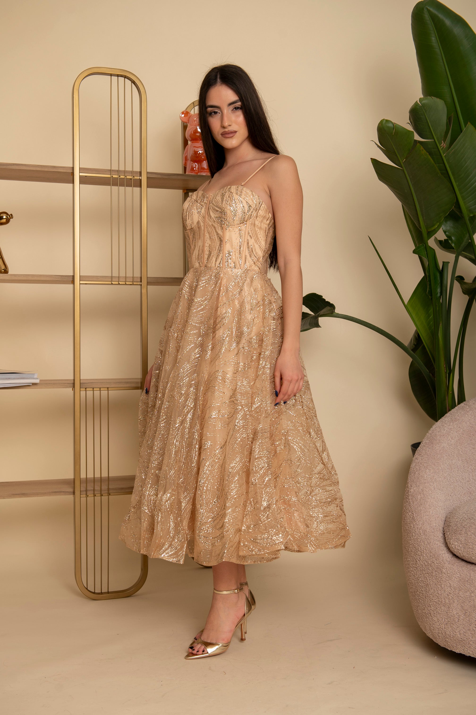 Abito cerimonia midi Cristel