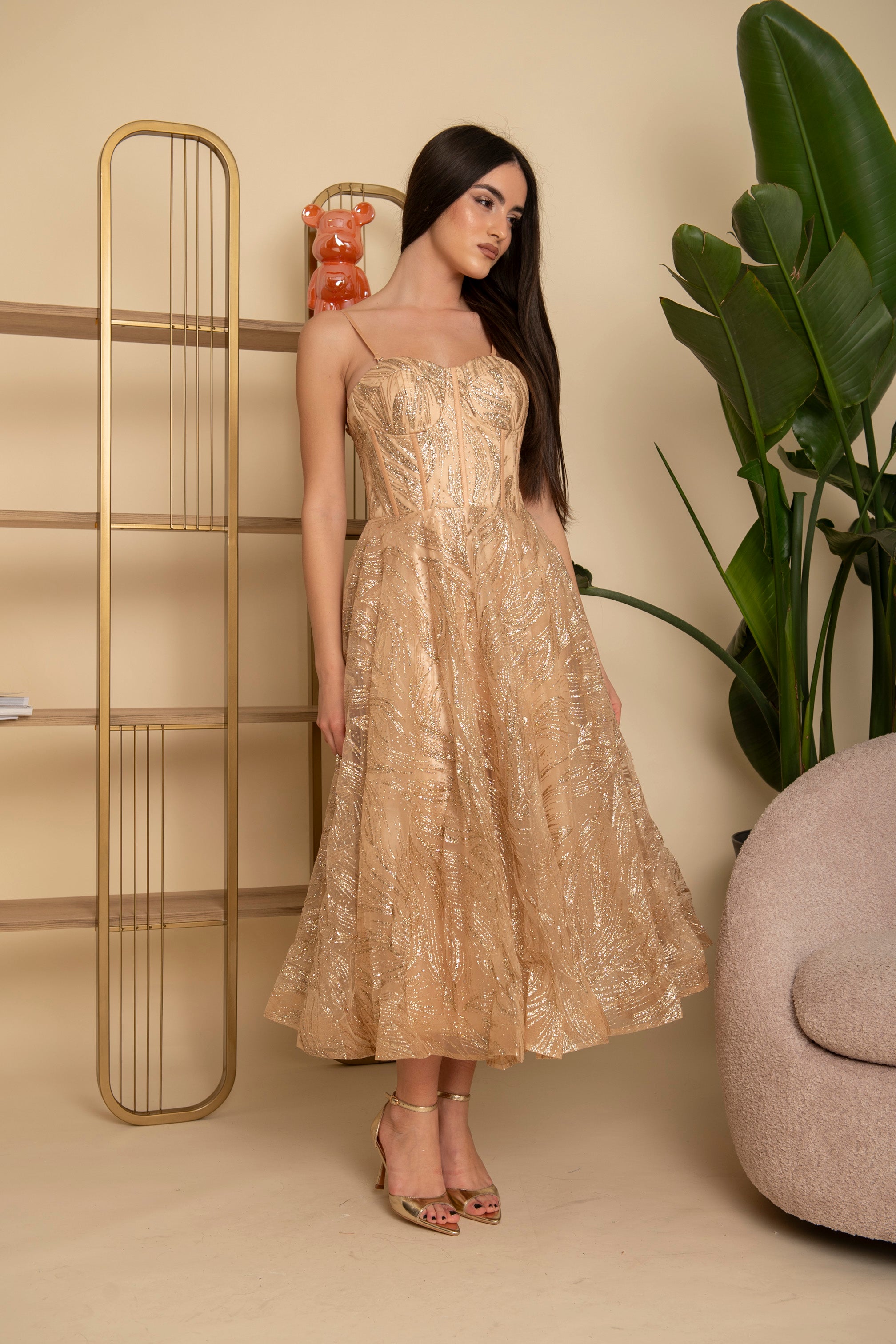 Abito cerimonia midi Cristel