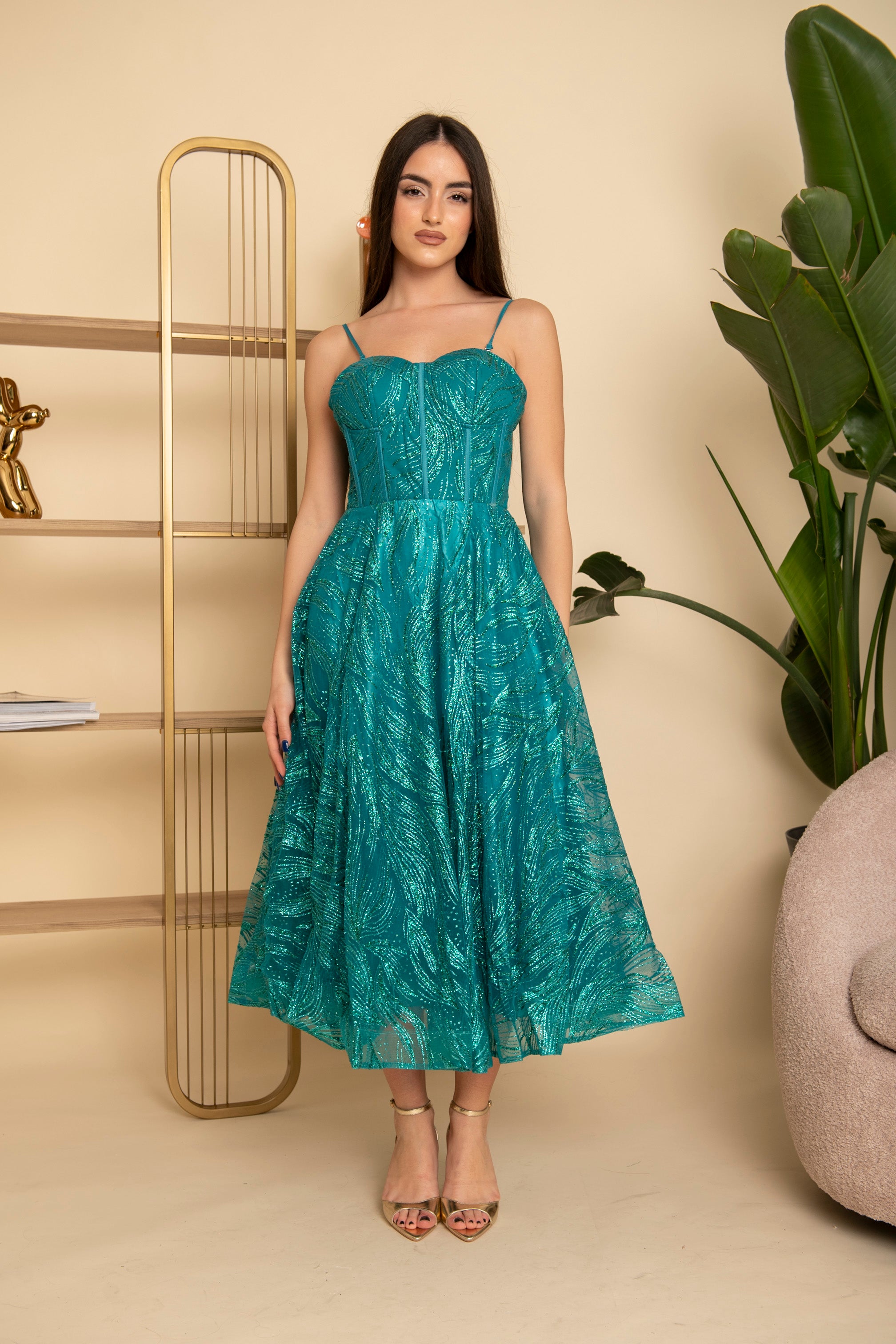 Abito cerimonia midi Cristel