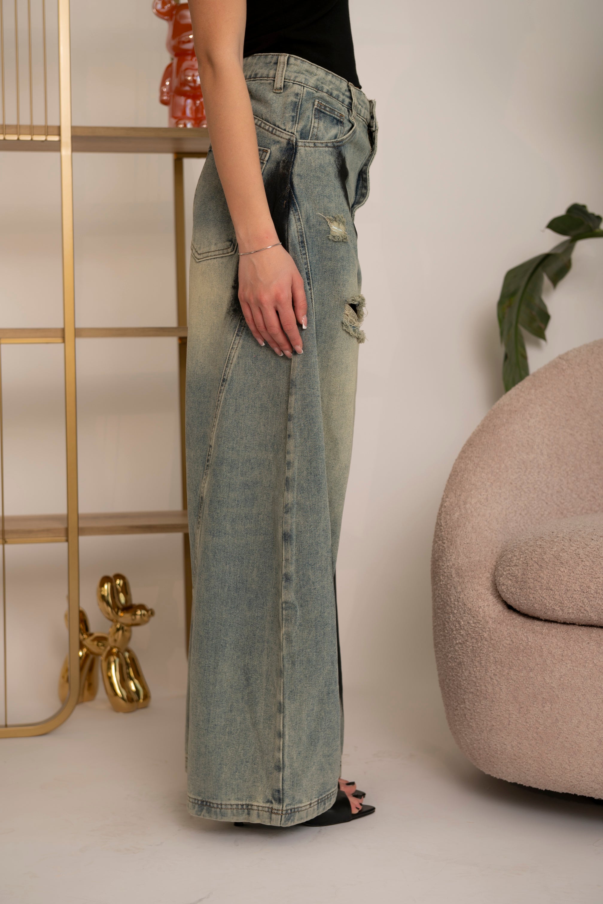 Jeans con sfumature nere