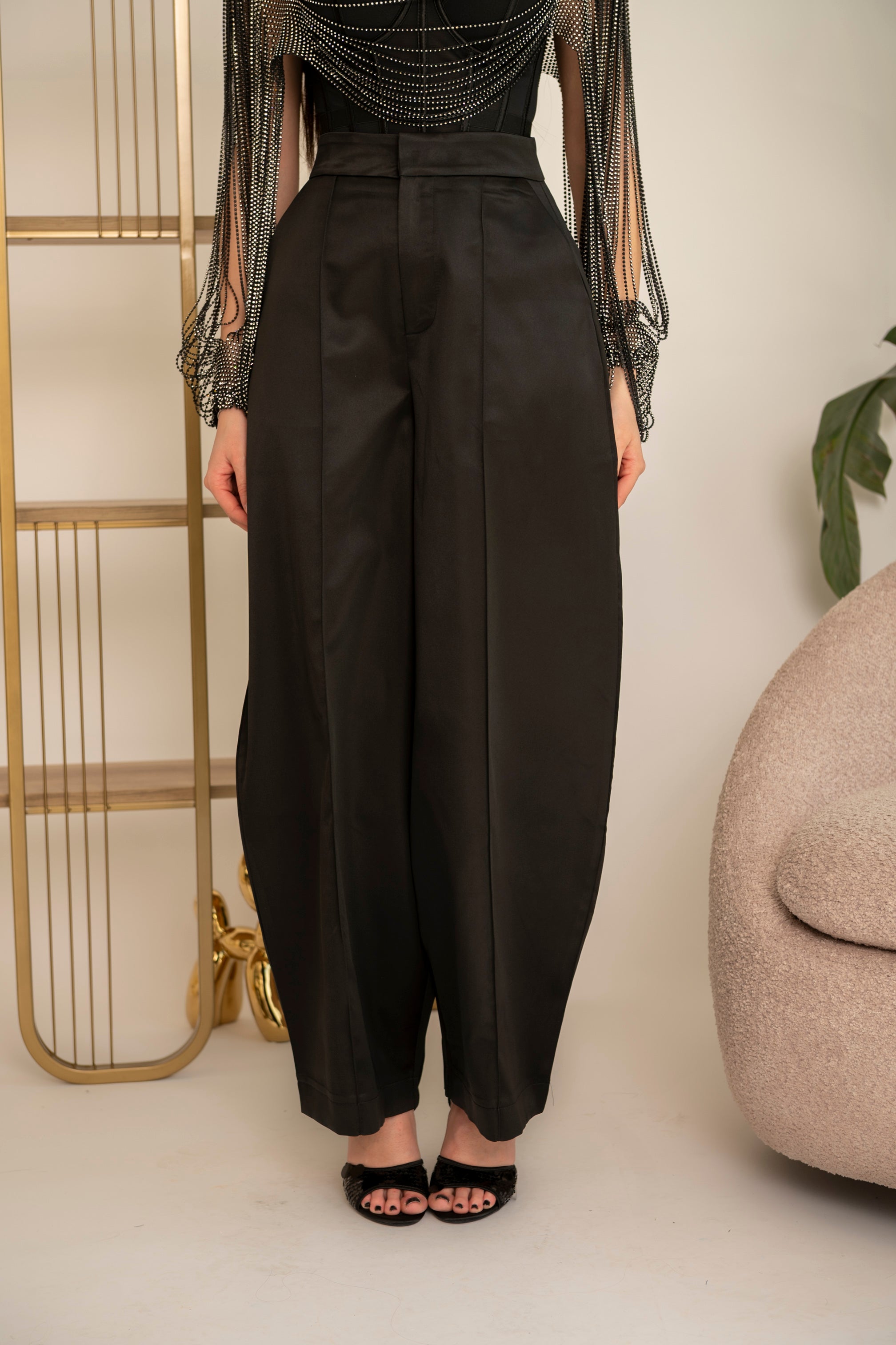 Pantalone ballon in raso