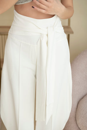Pantalone ballon con fiocco
