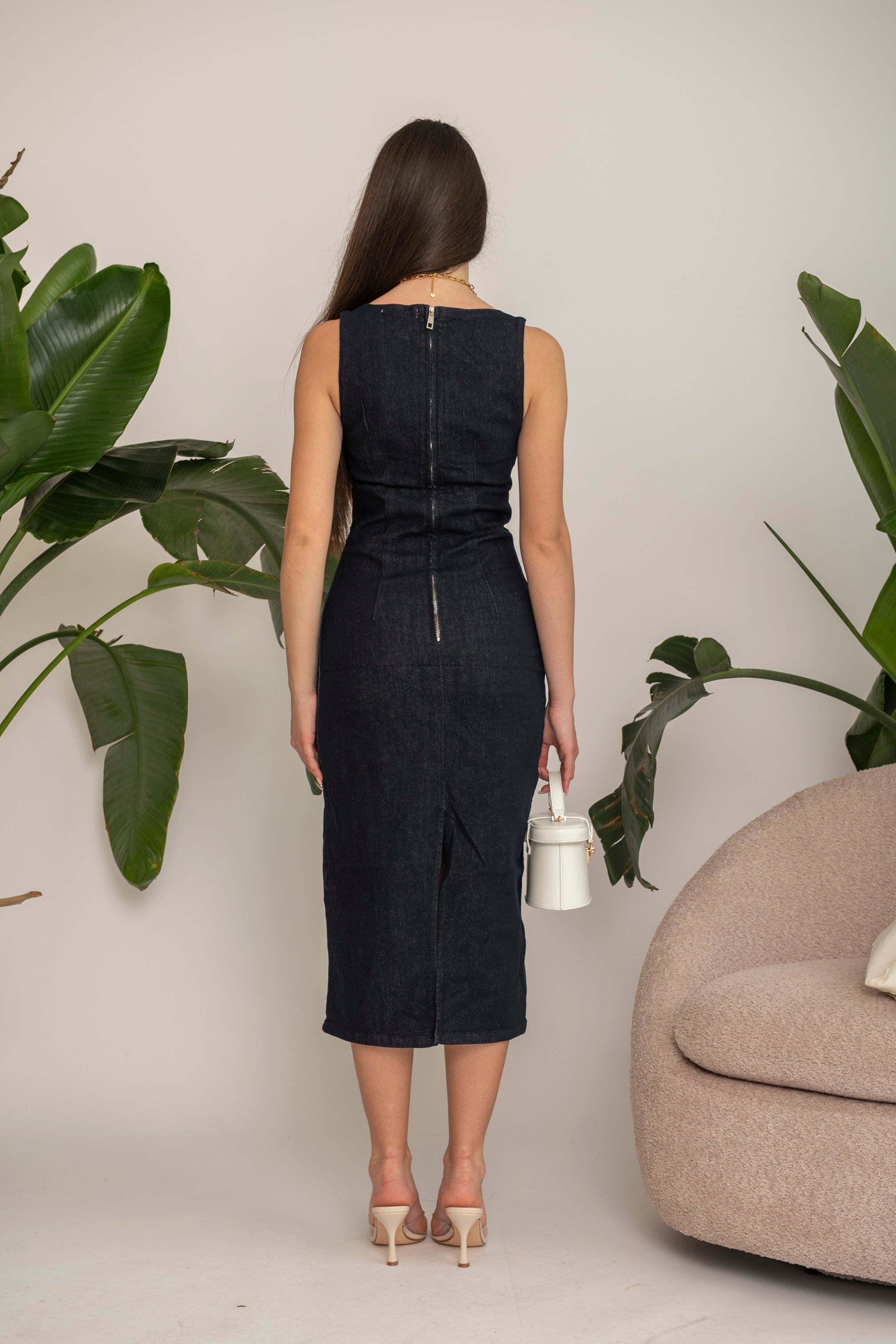 Abito midi in jeans