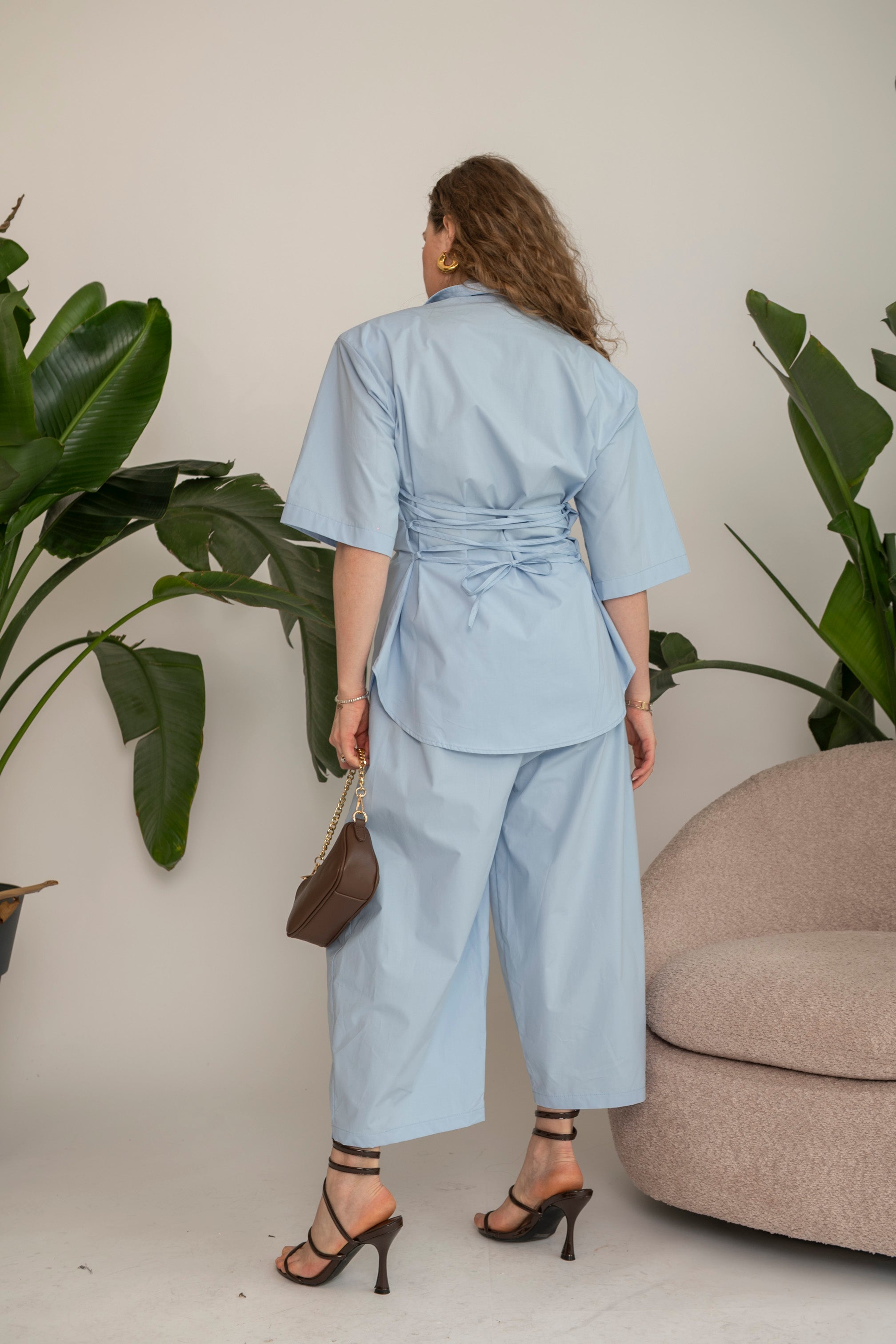 Cordset camicia con stringhe