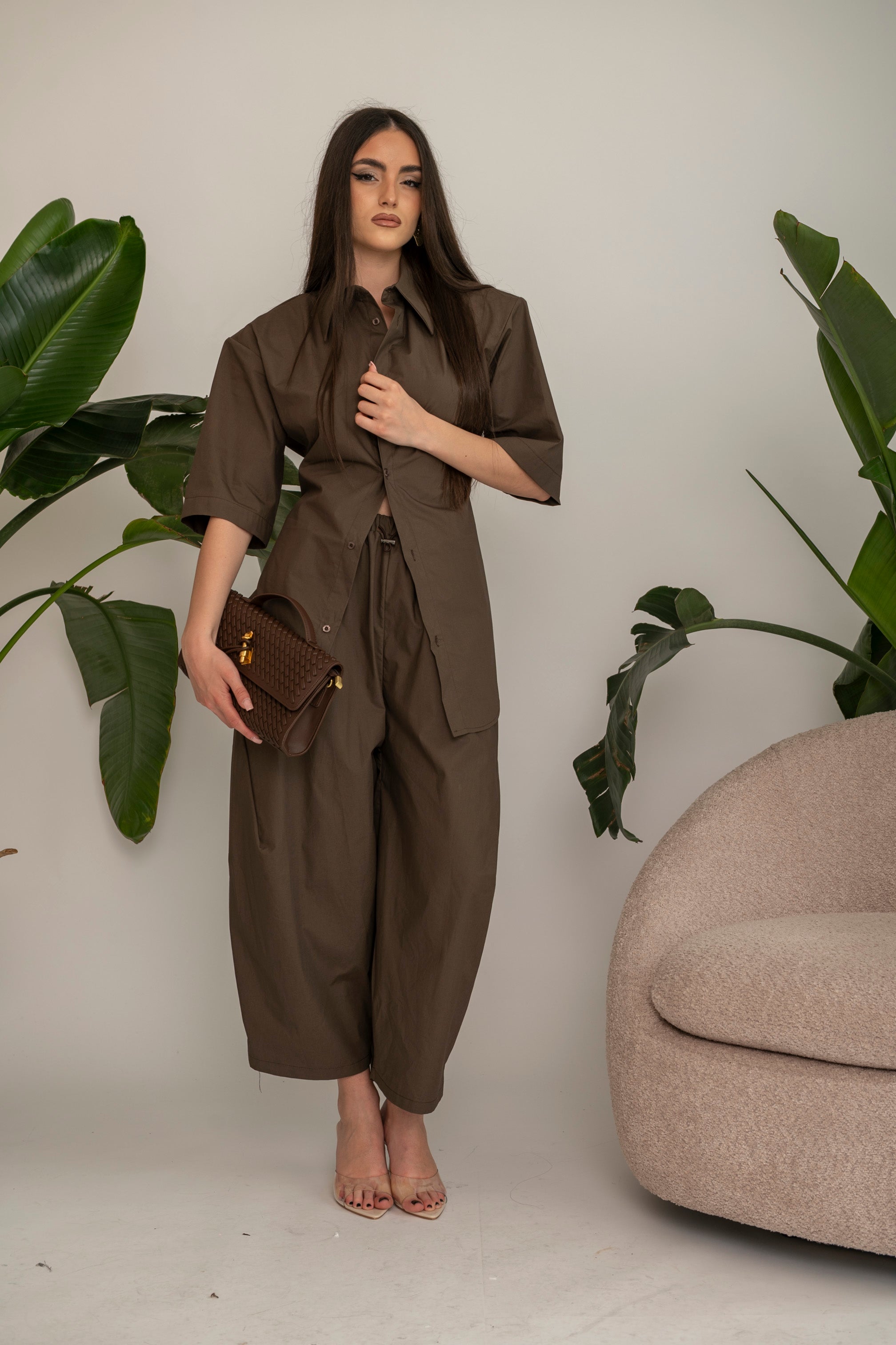 Cordset camicia con stringhe