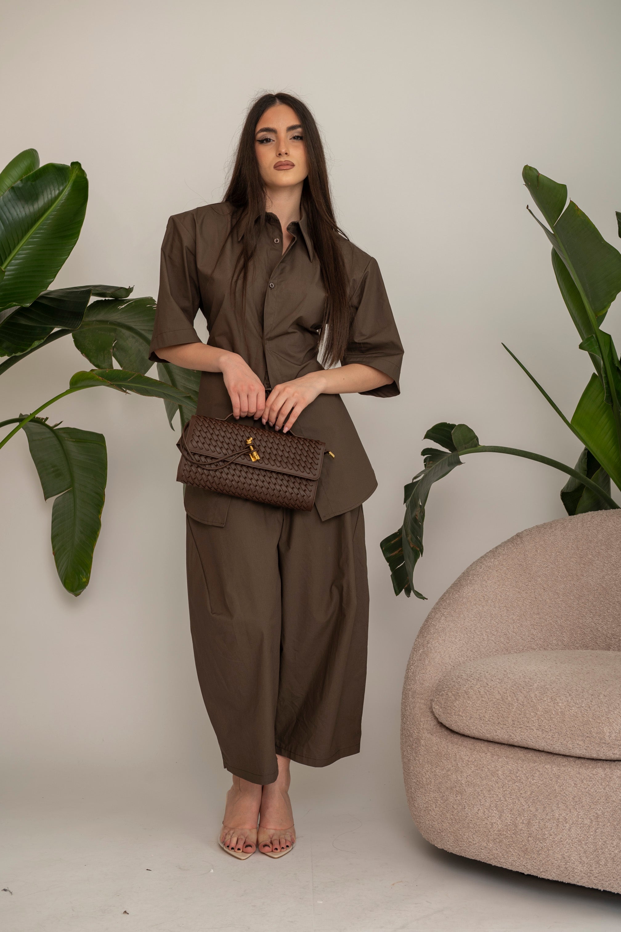 Cordset camicia con stringhe