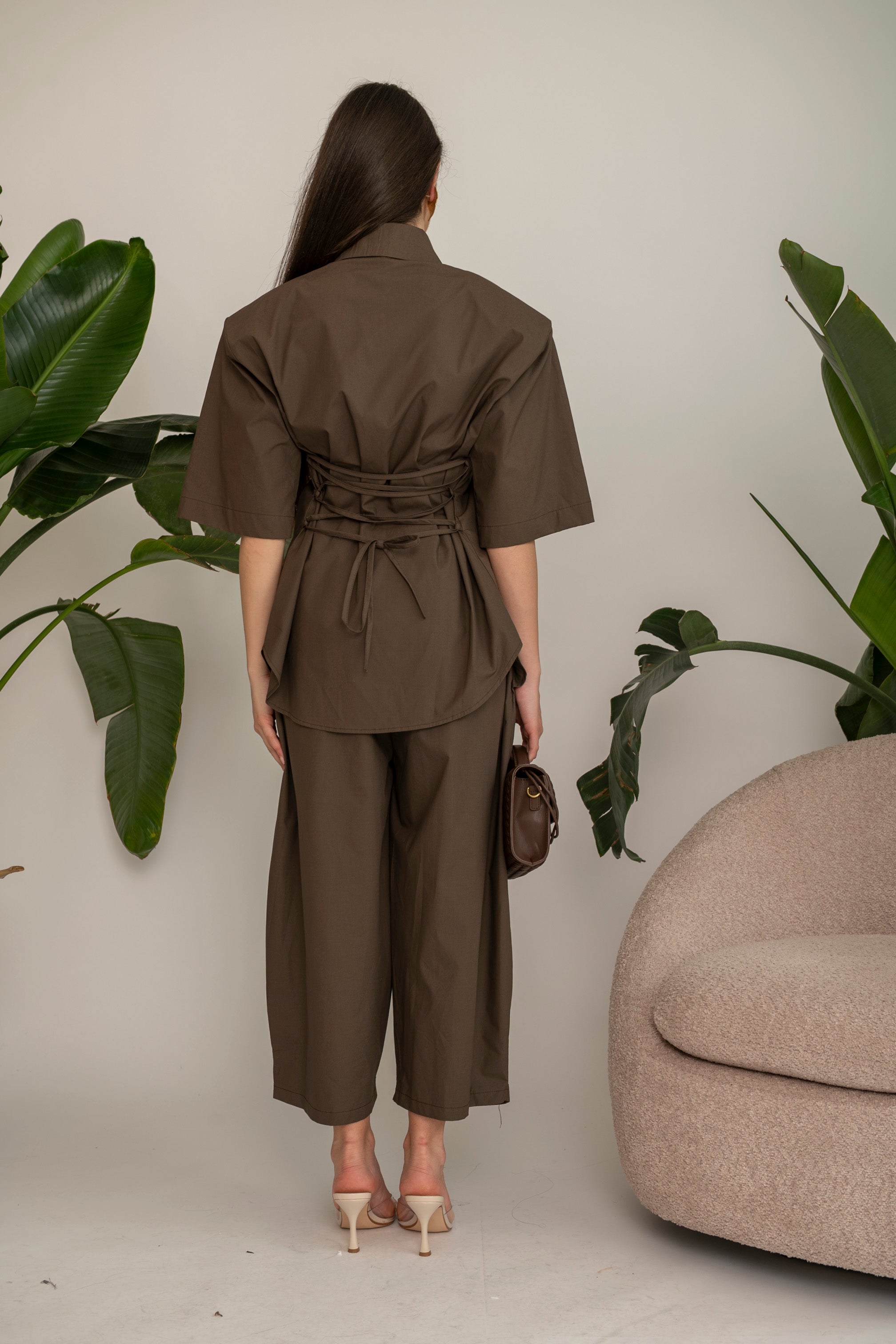 Cordset camicia con stringhe