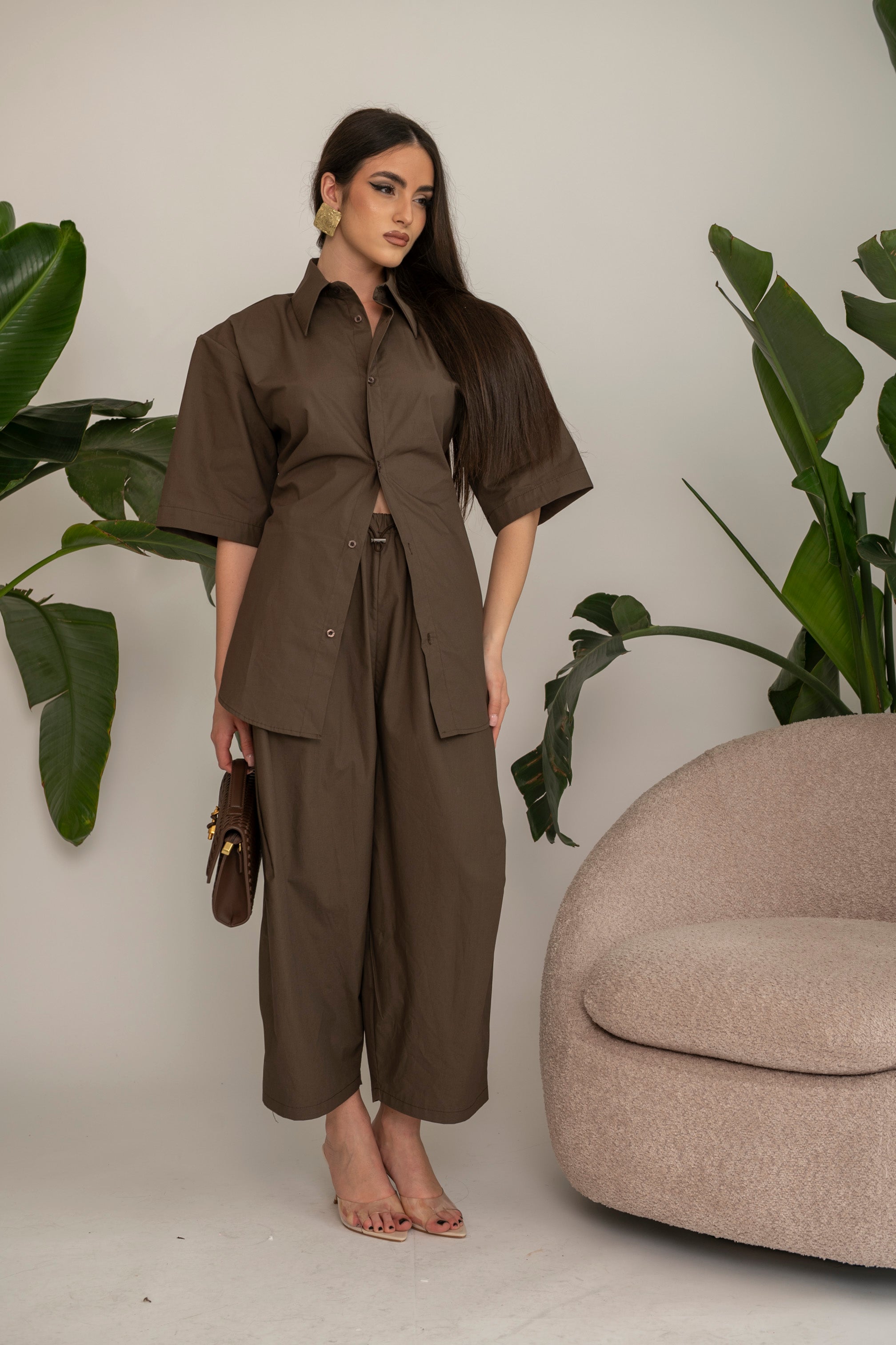 Cordset camicia con stringhe