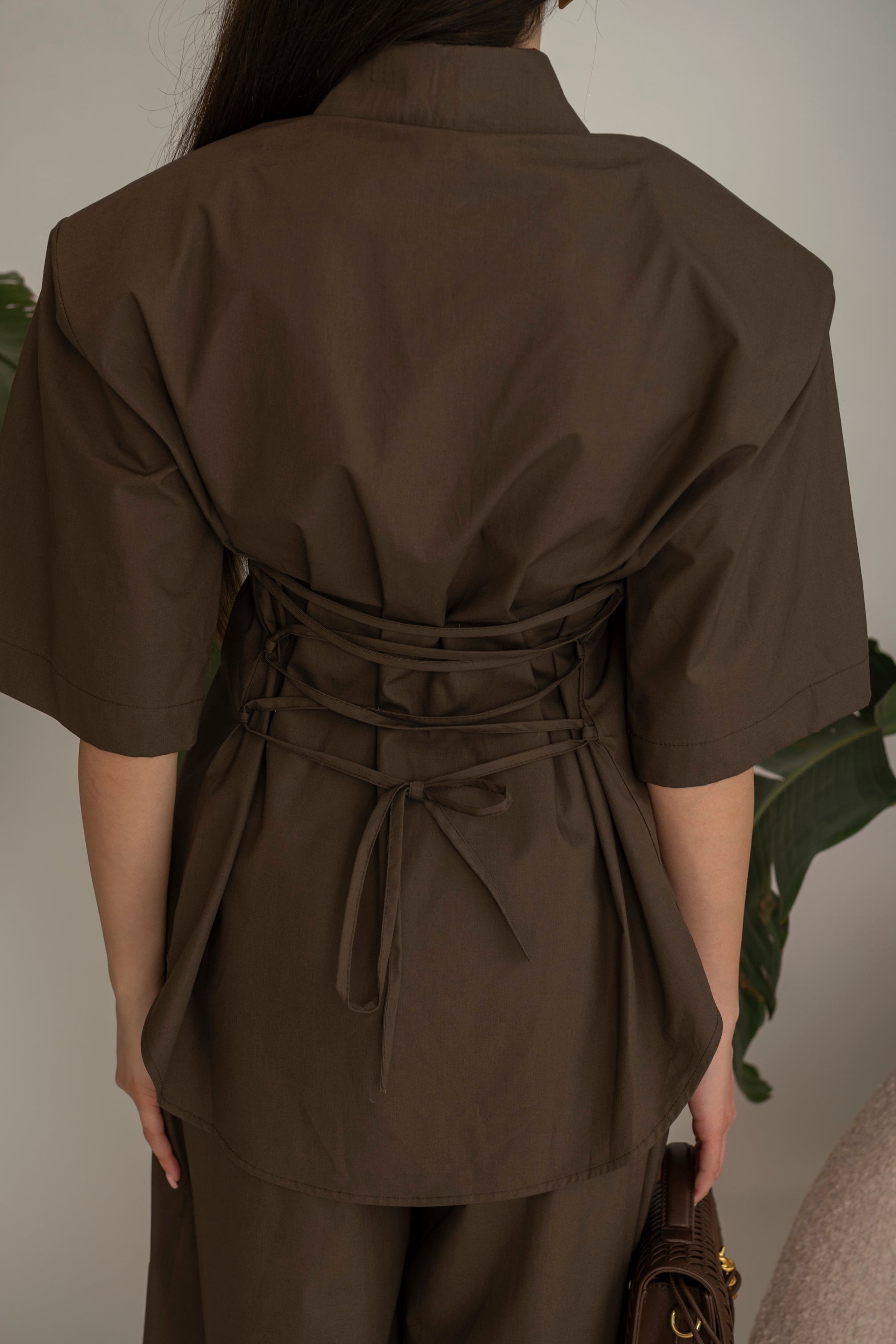 Cordset camicia con stringhe