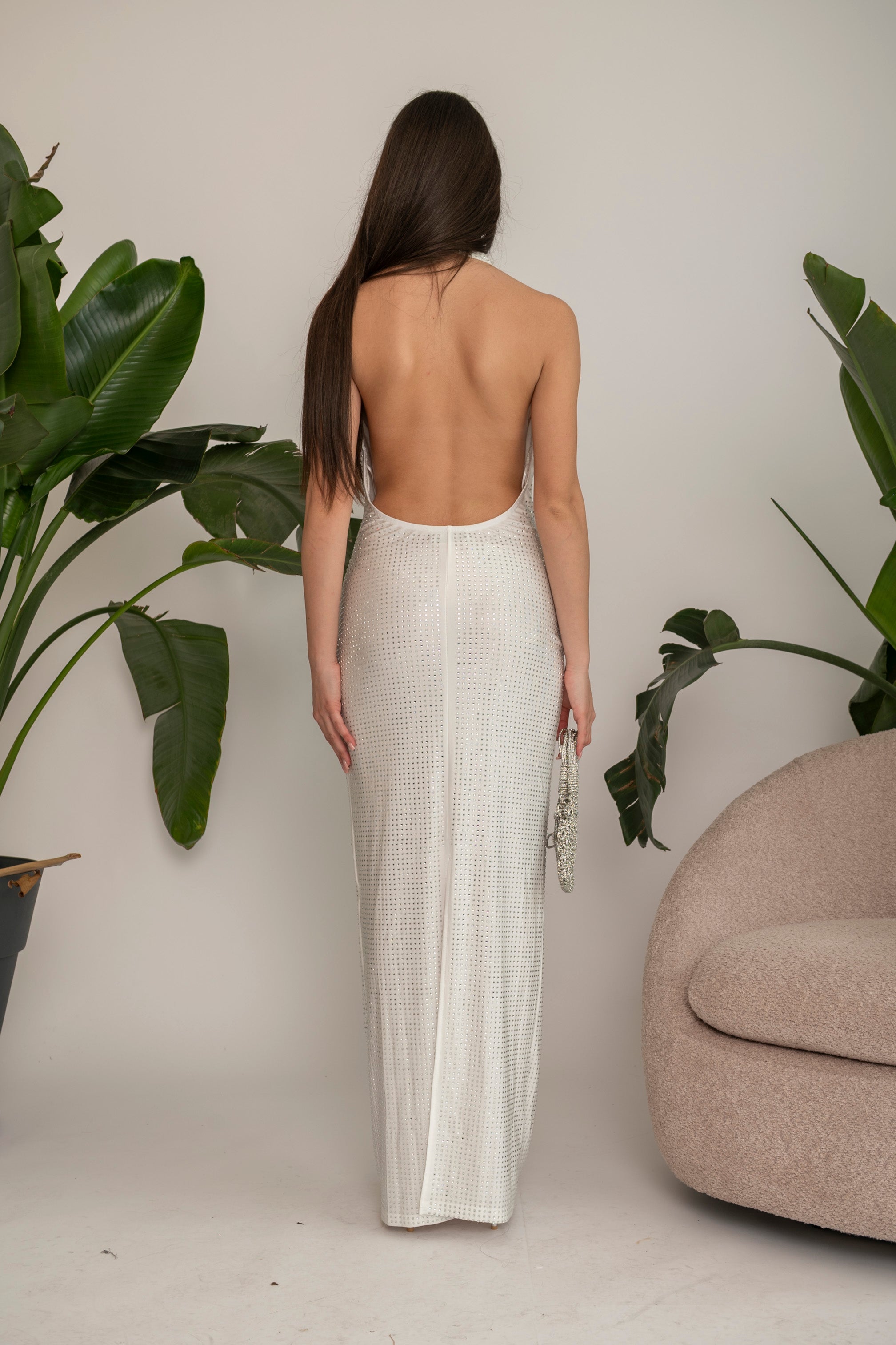 Abito luxury con pietre
