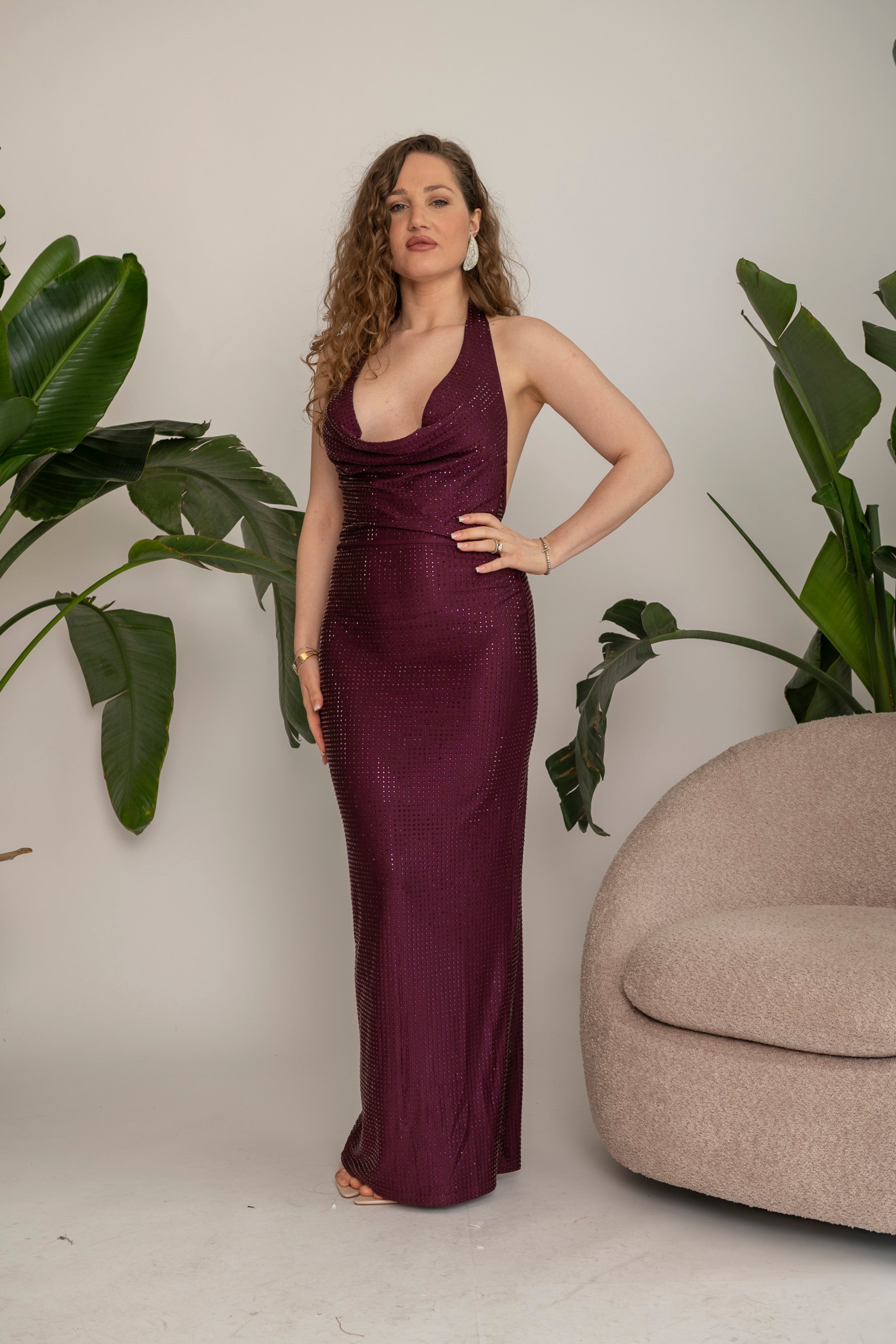 Abito luxury con pietre