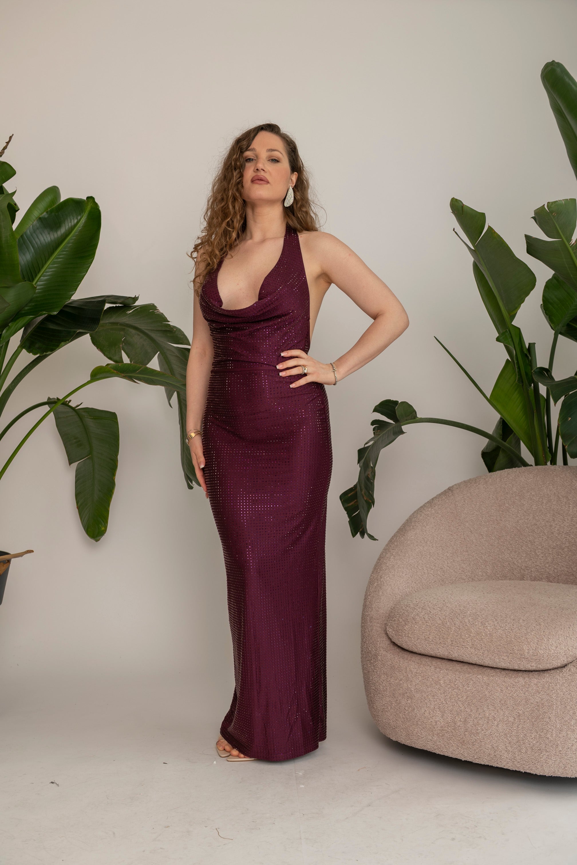 Abito luxury con pietre
