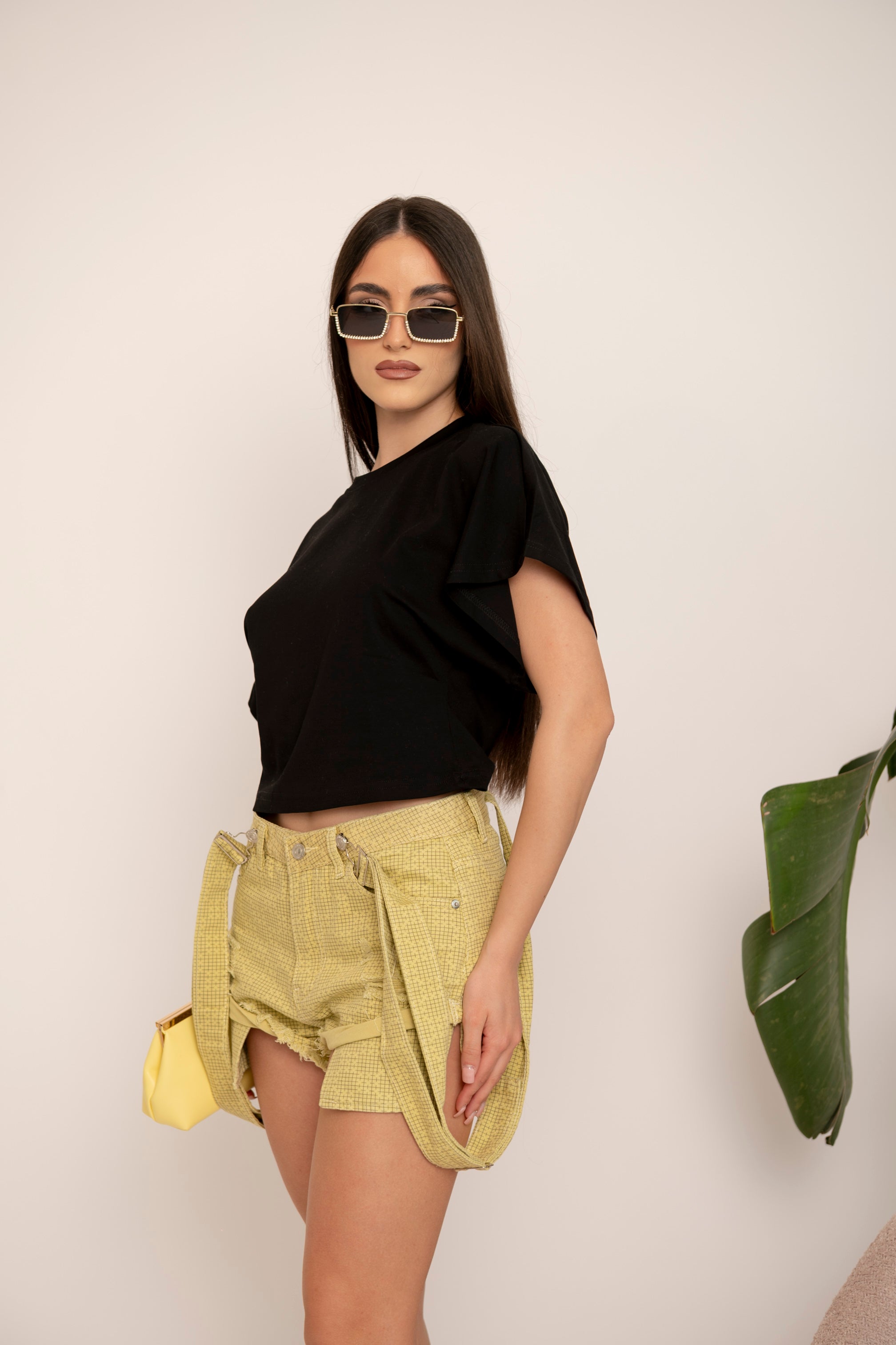 Salopette con pantaloncino