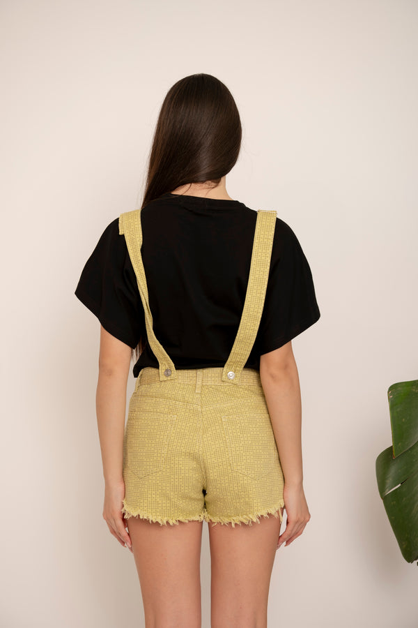 Salopette con pantaloncino