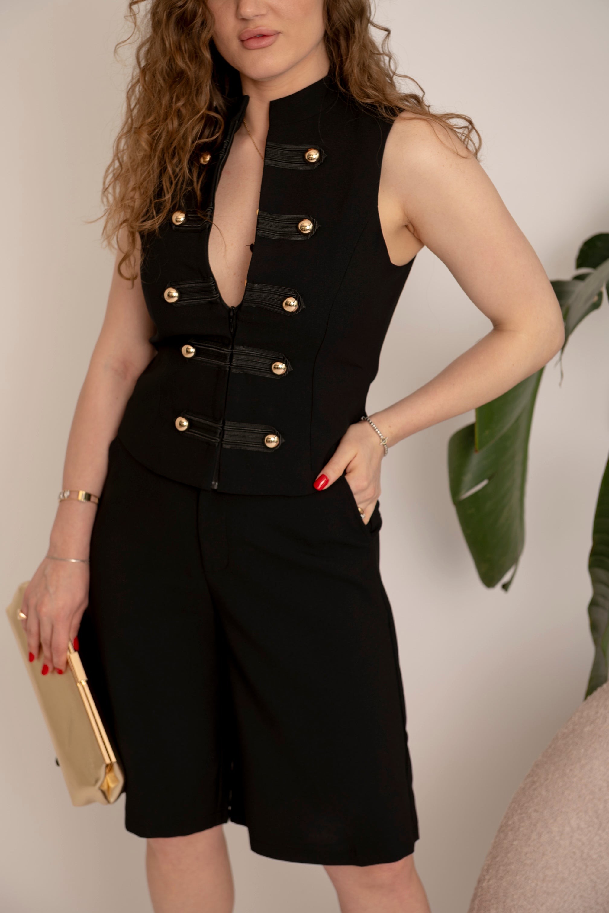 Gilet doppiopetto black and white