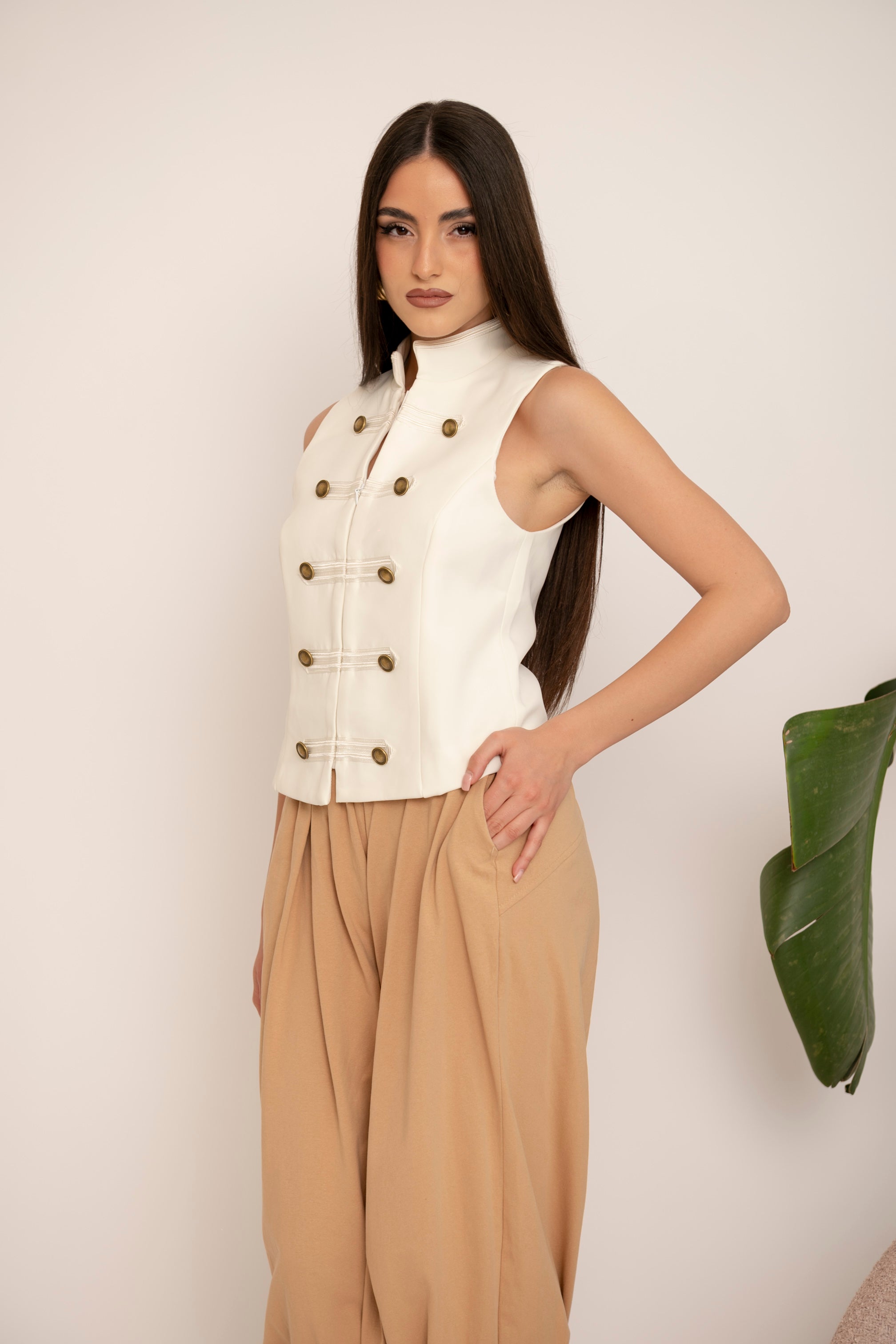 Gilet doppiopetto black and white