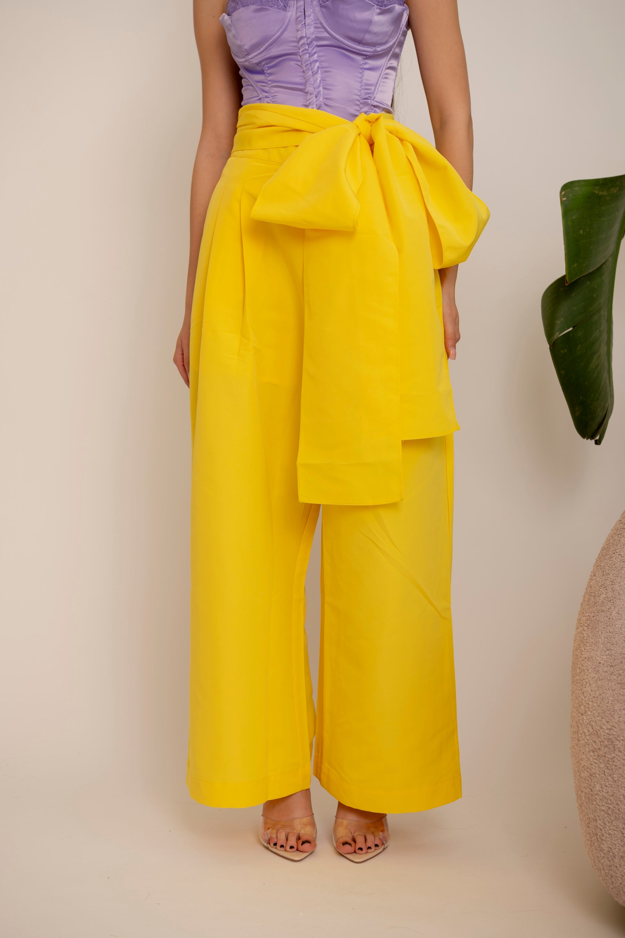 Pantalone big fiocco yellow