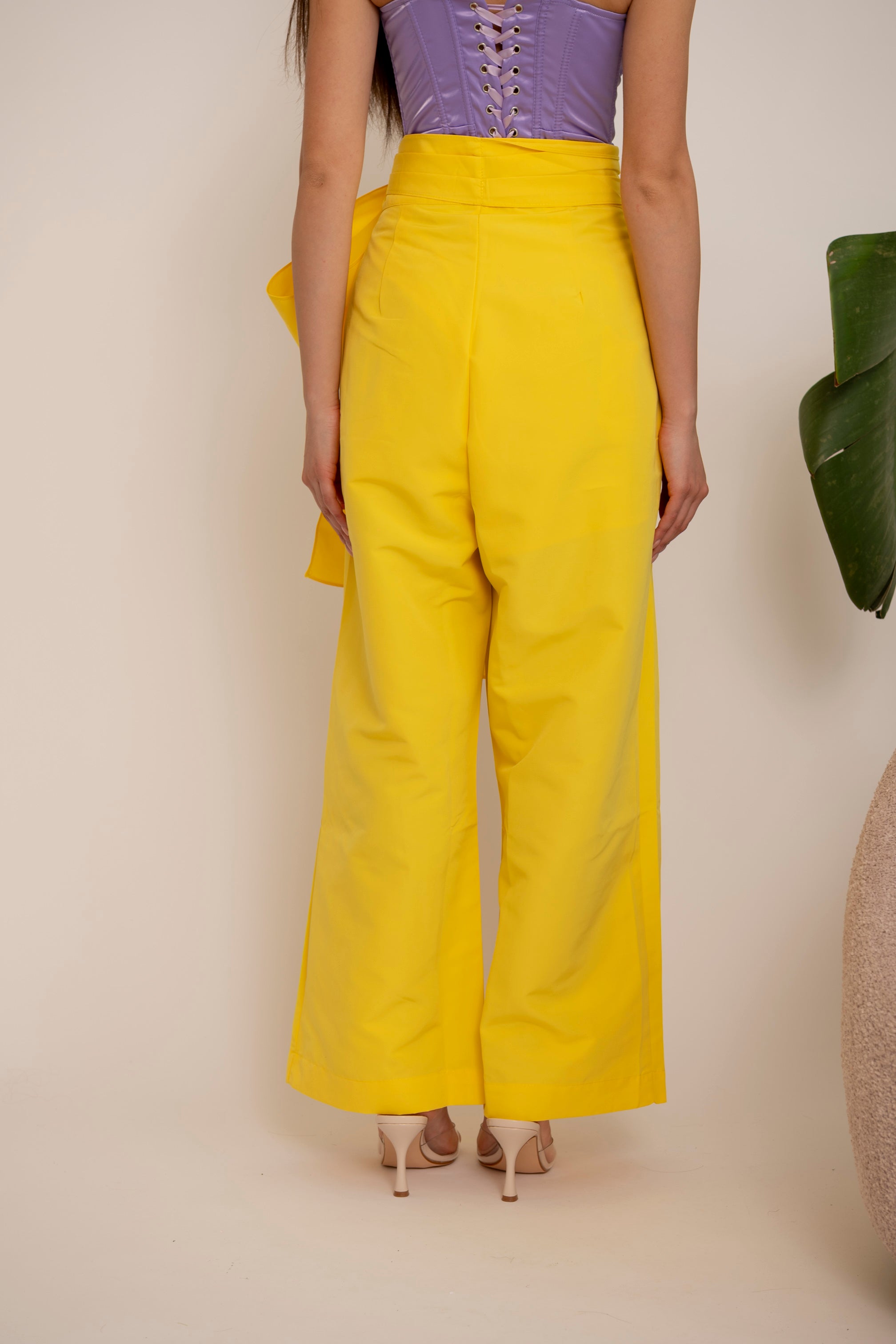 Pantalone big fiocco yellow