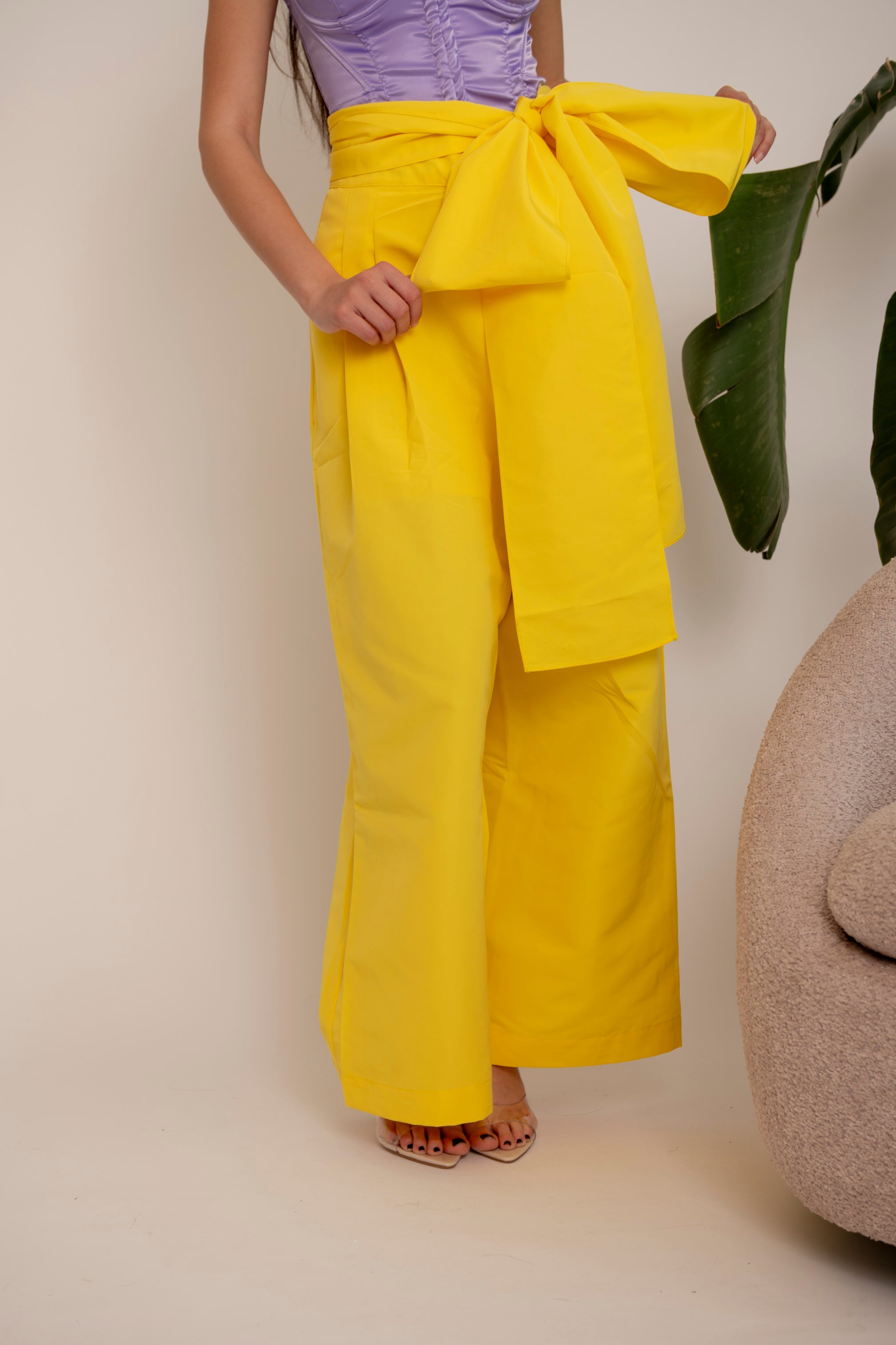 Pantalone big fiocco yellow