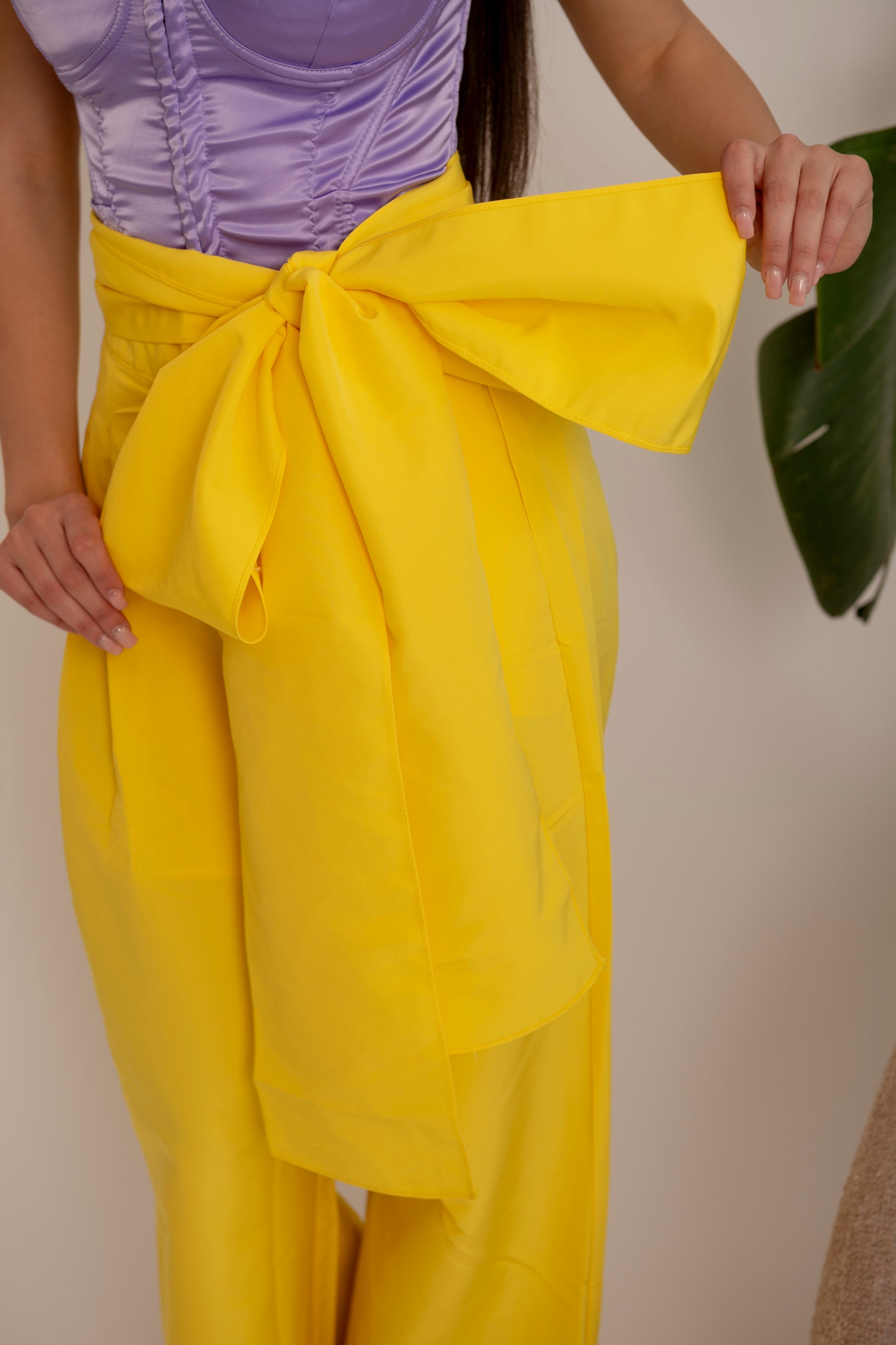 Pantalone big fiocco yellow