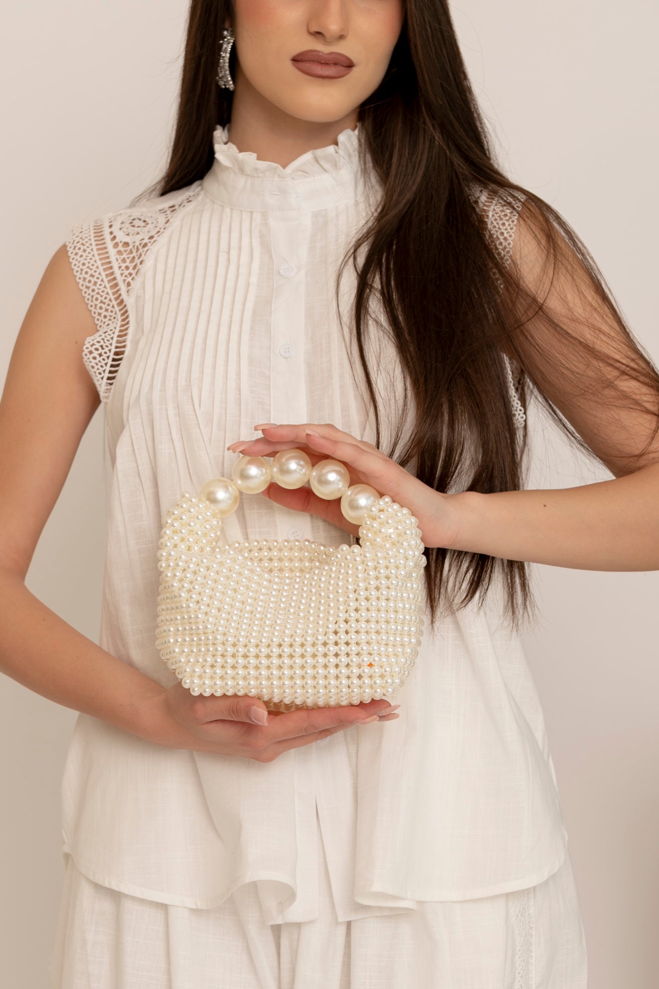 Borsa rigida in perle