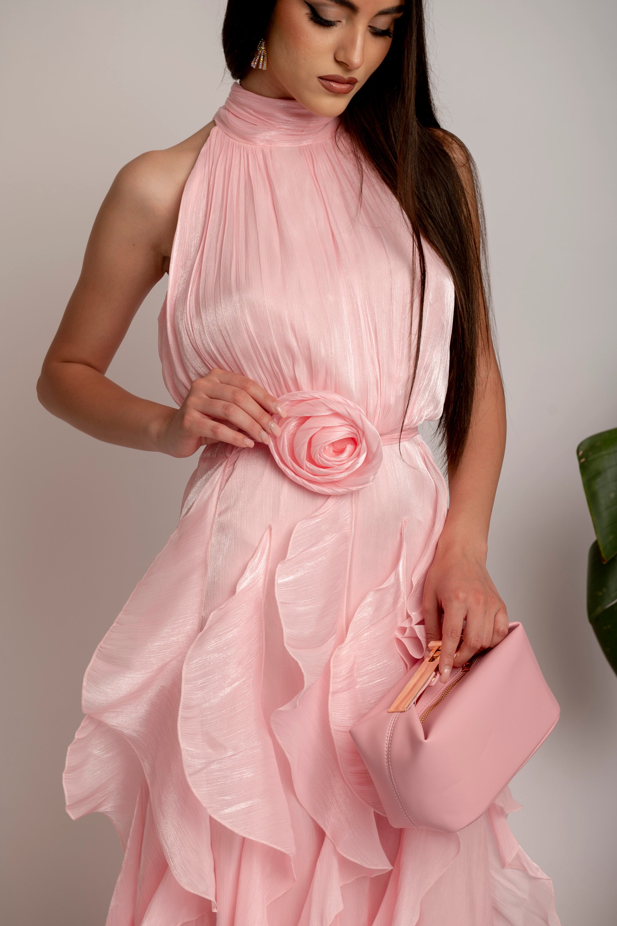 Abito volants e roses