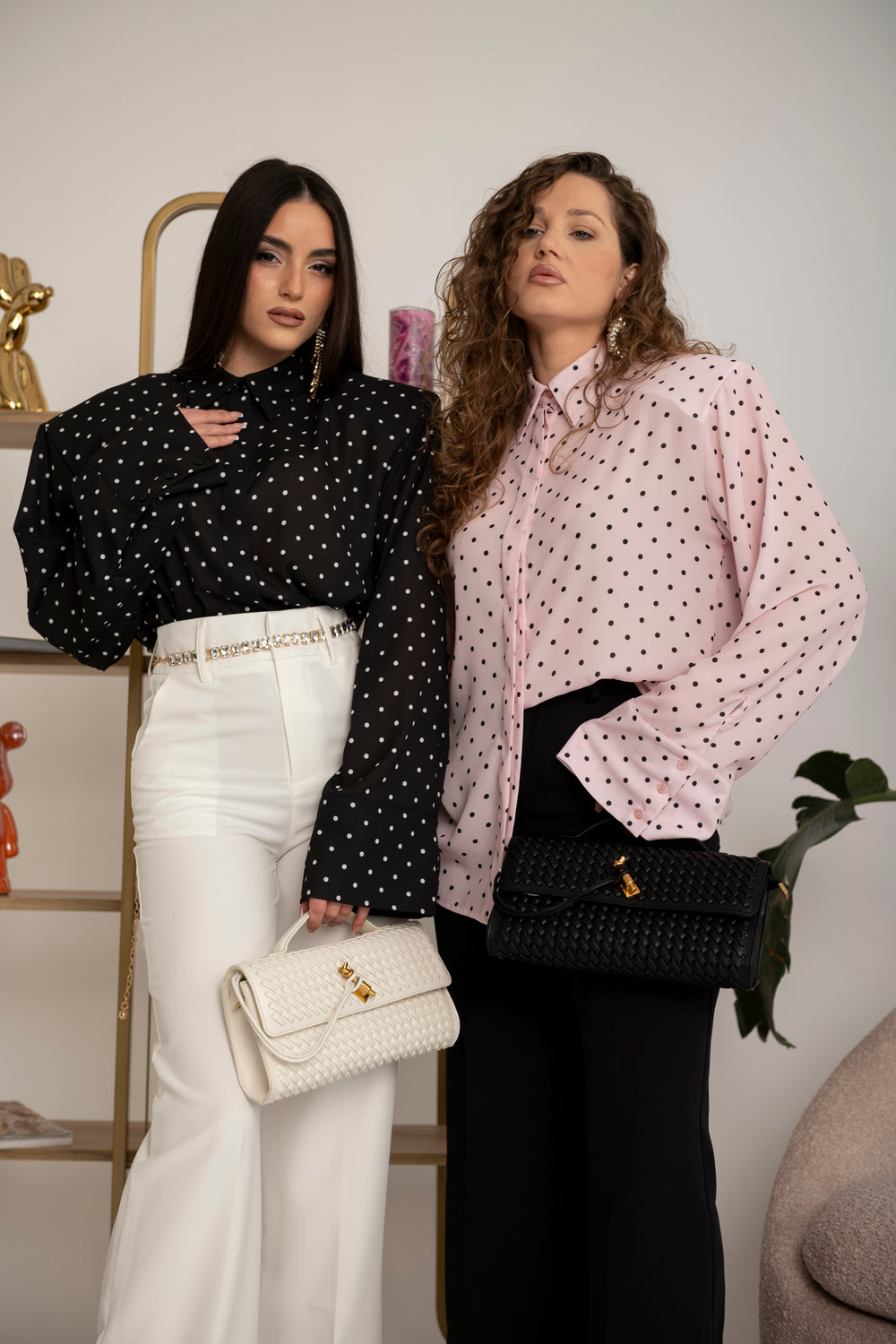 Camicia pois con spalline