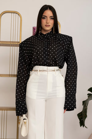 Camicia pois con spalline