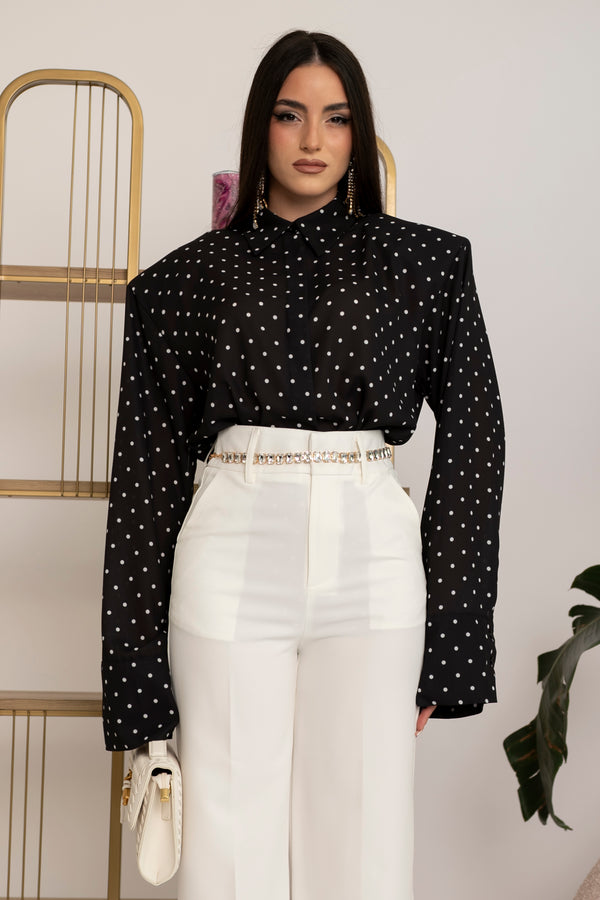Camicia pois con spalline