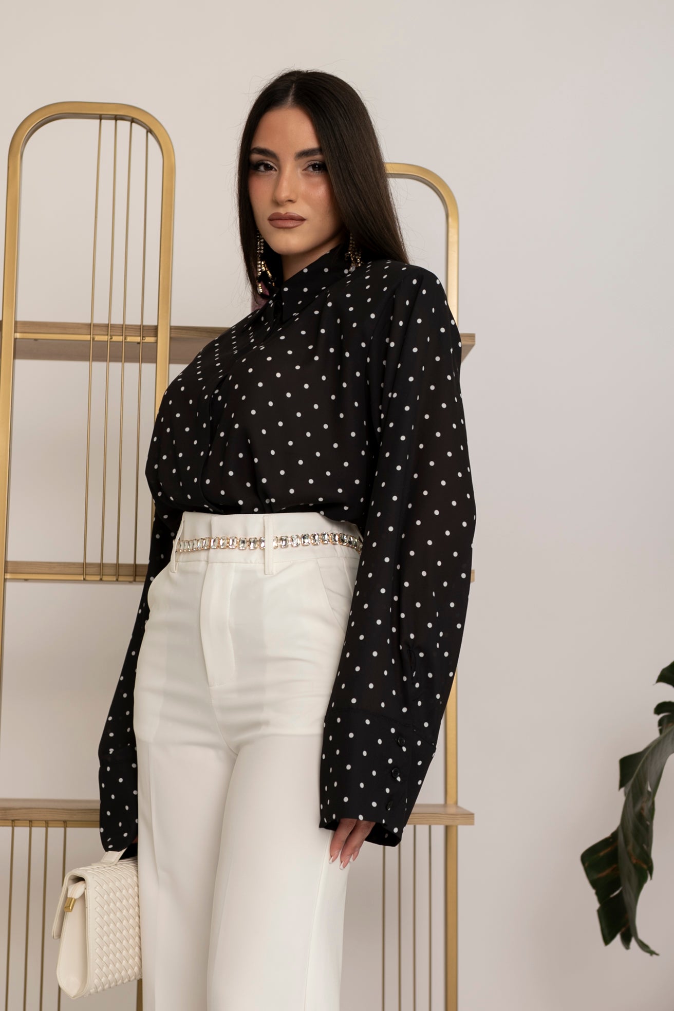 Camicia pois con spalline