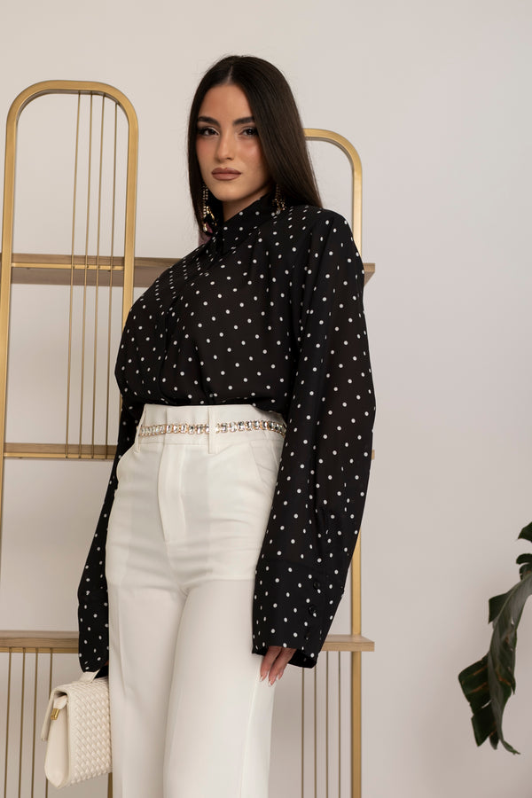 Camicia pois con spalline