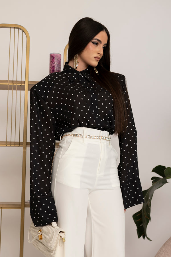 Camicia pois con spalline