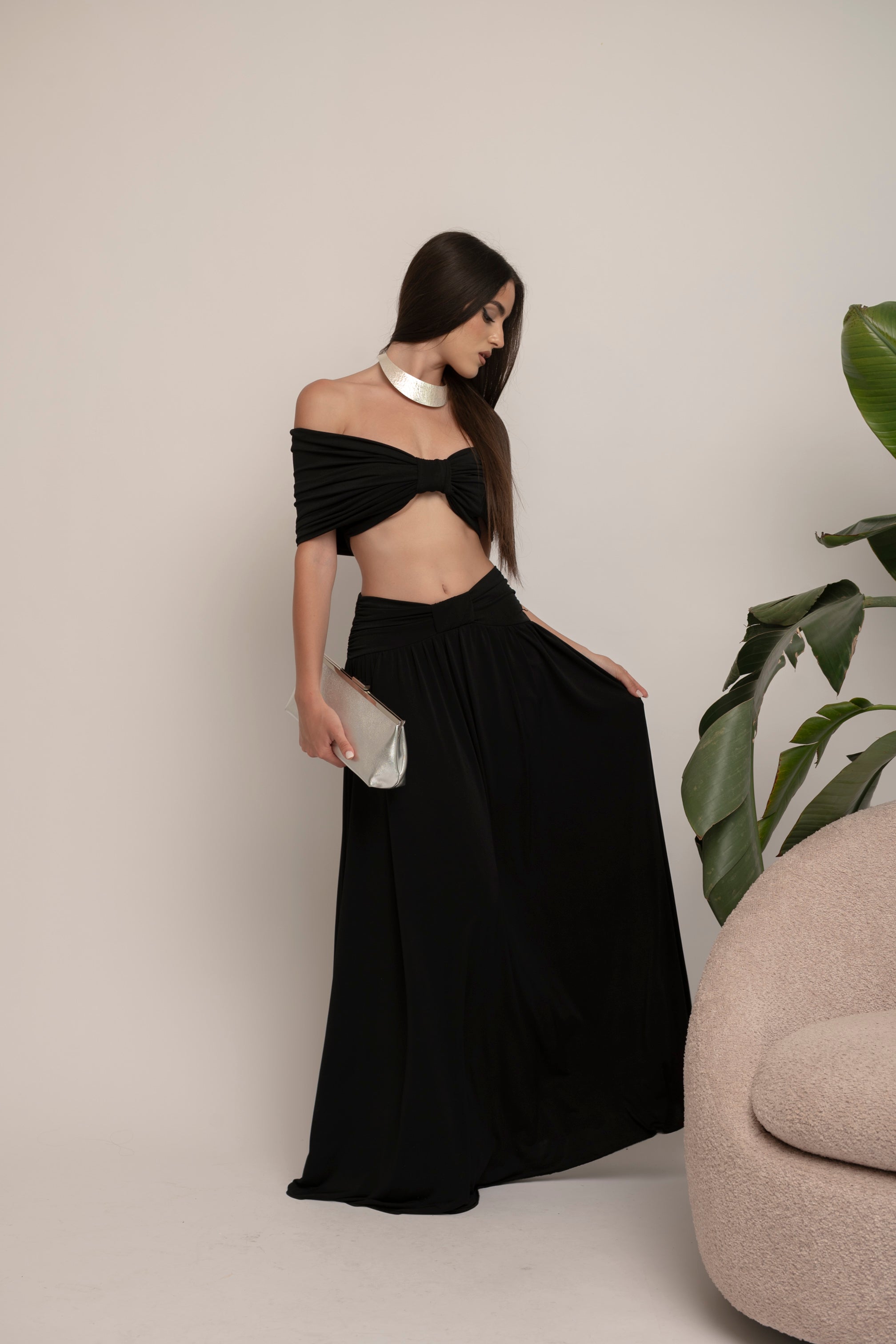 Cordset top fascia con gonna maxi