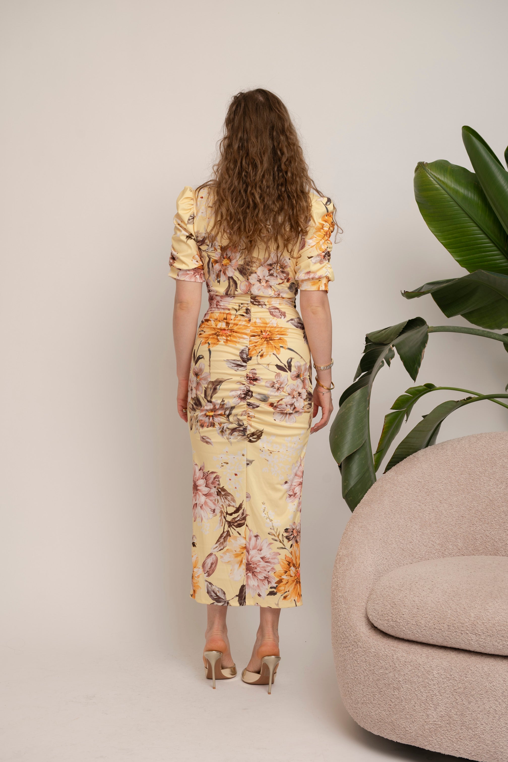 Abito lycra con drappeggio