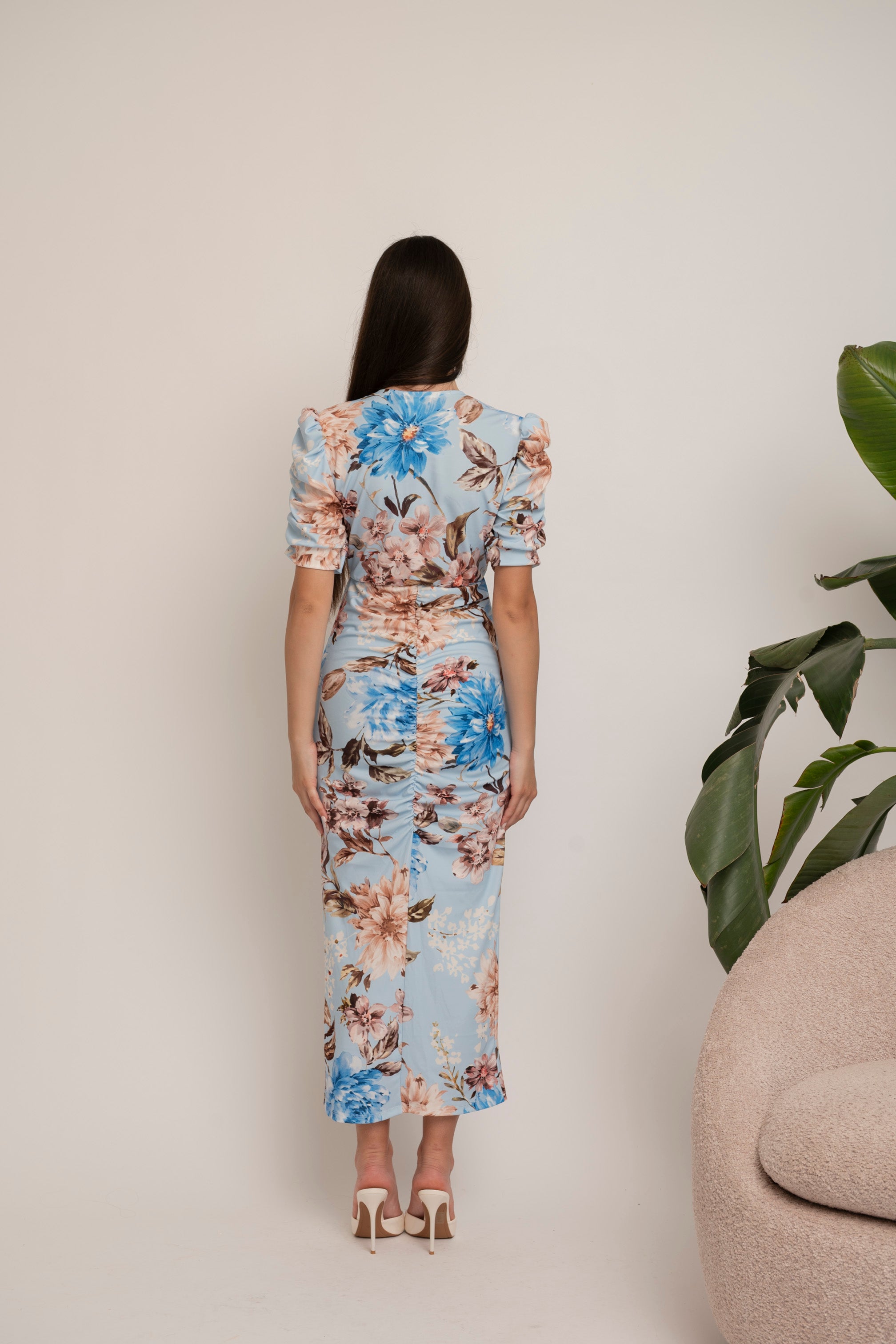 Abito lycra con drappeggio